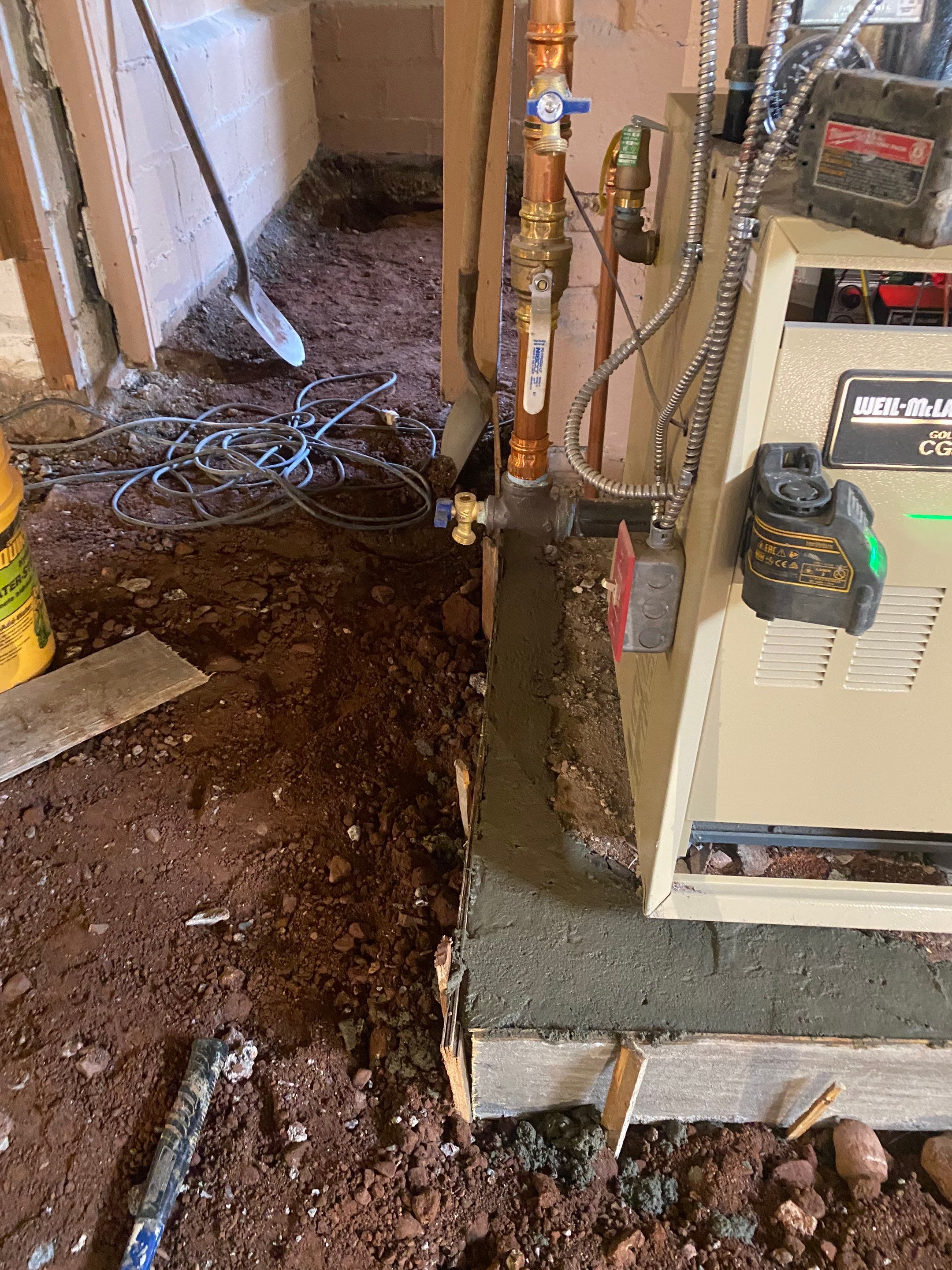 Interior French Drain, Lally Column Replacement & Concrete Floor Replacement in South Orange, NJ by Pure Service Pro, LLC