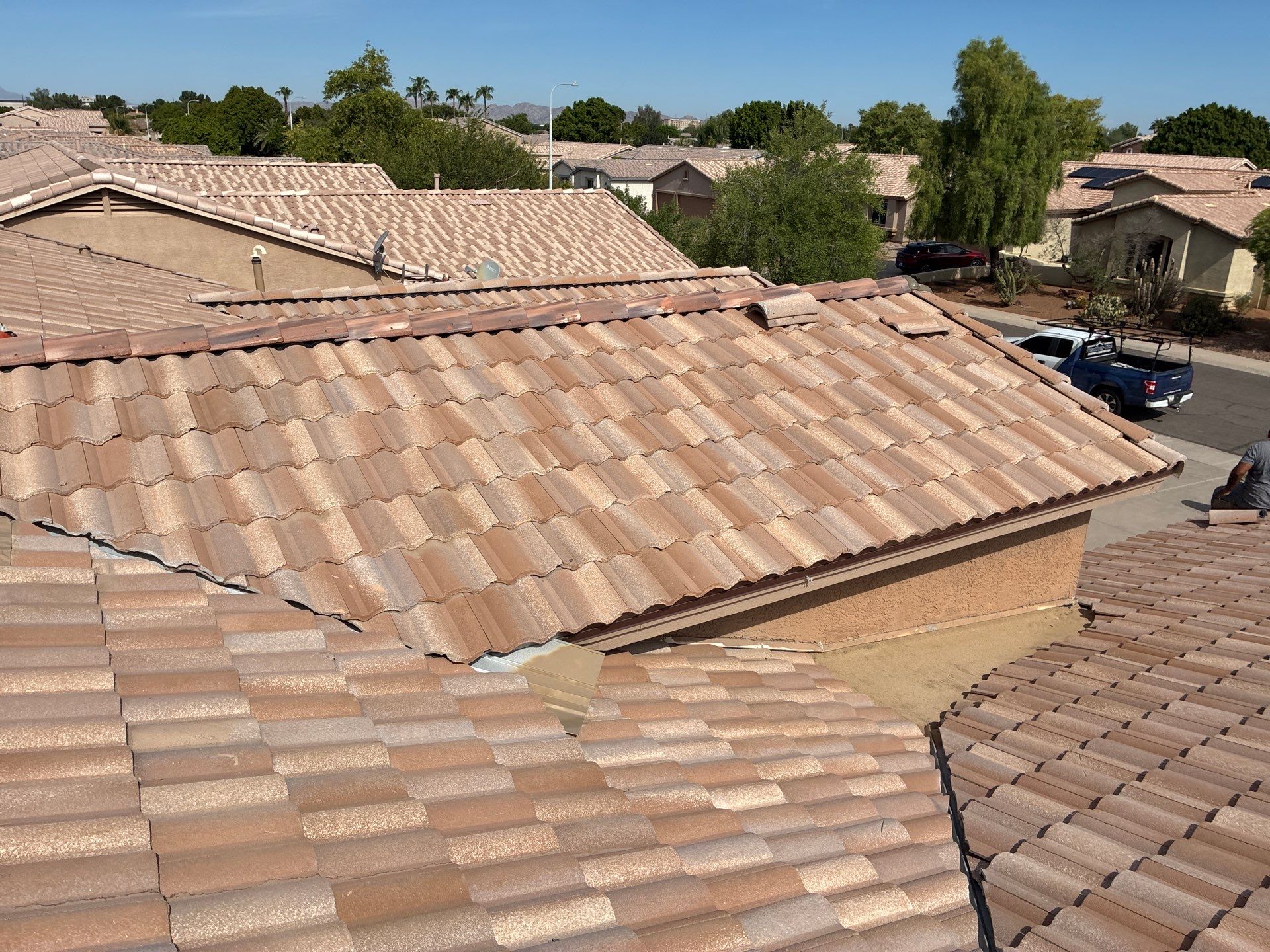 Tile reset and modbit coating in Chandler, AZ. by Weather-Tite Roofing