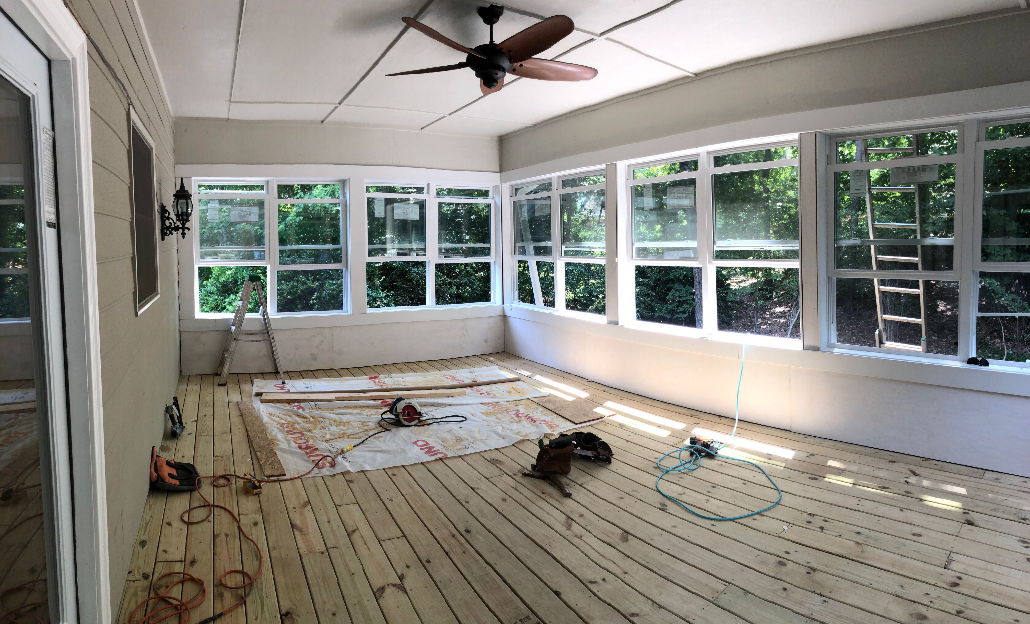 Second-Story Sunroom Addition and Screened Porch Conversion in Dunwoody by Swift Home Renovations 