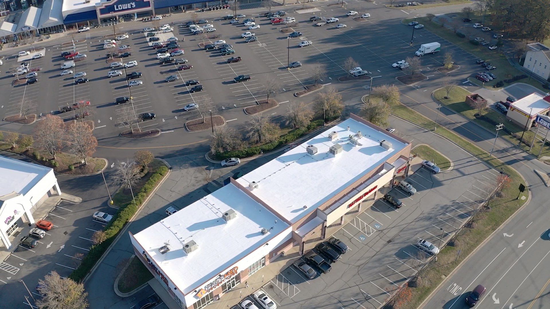 Commercial Coating using Poly Urerthane and Silicone Coating by Just In Time Roofing and Restoration