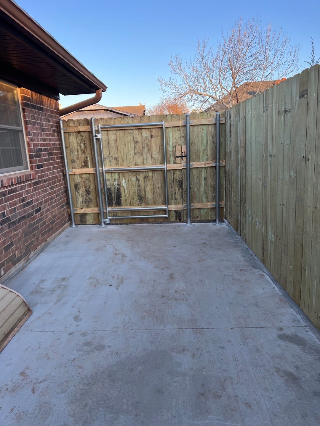 Fence , Concrete Pads , and Tree Removal by Clays Services Inc
