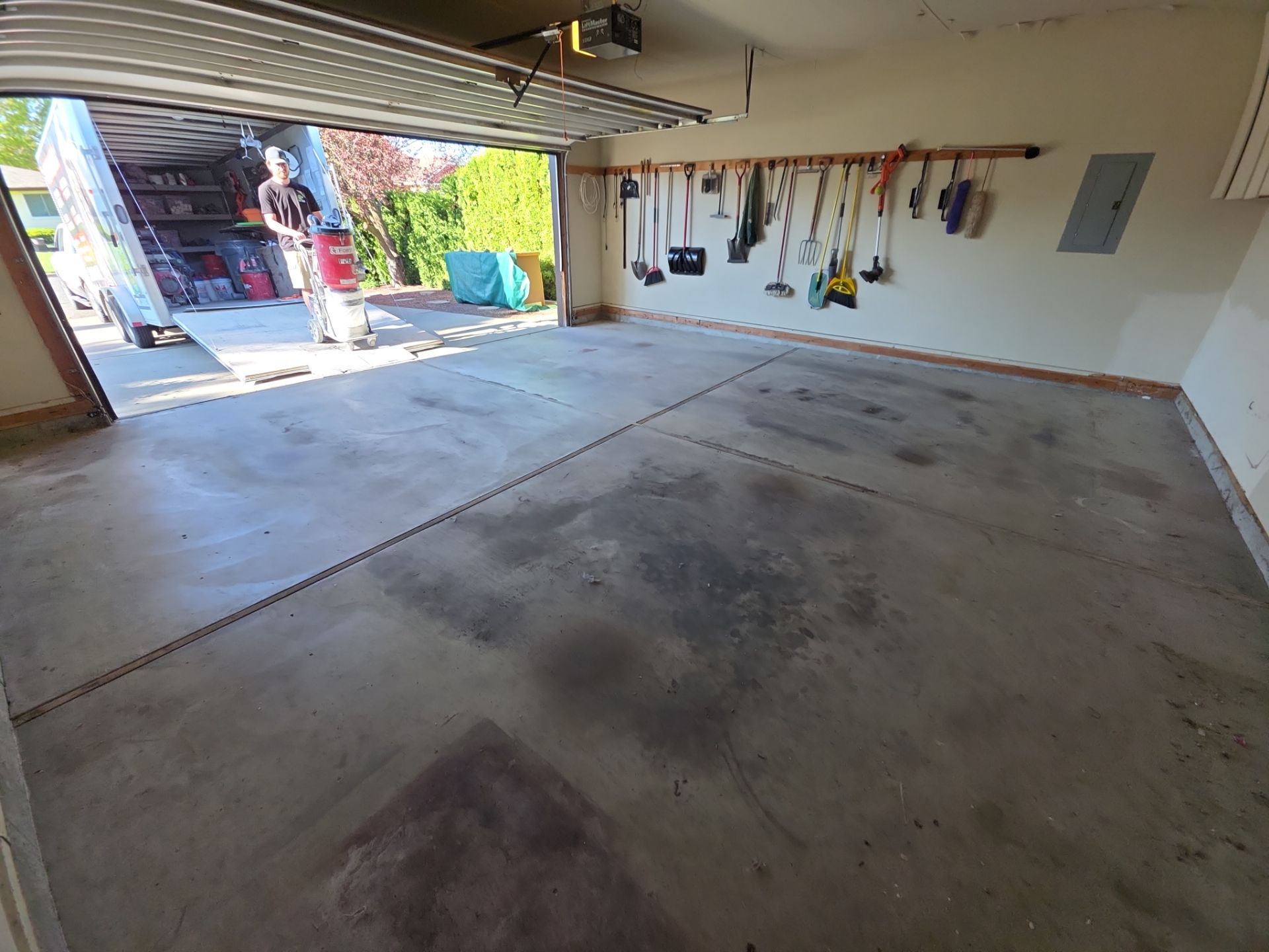 Garage Transformation using Claystone Hybrid by Croc Coatings, LLC