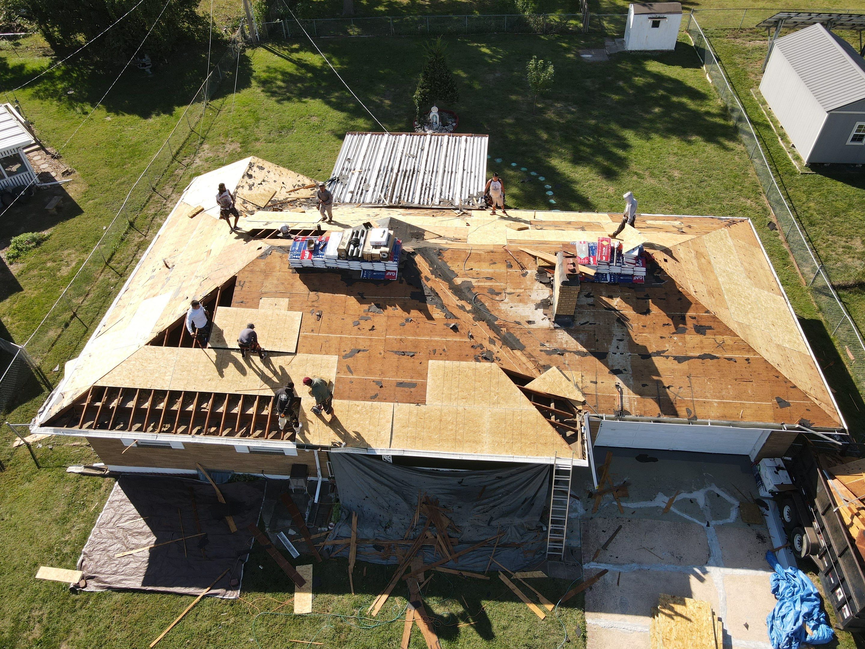 Residential Roof Replacement and Decking by Summit Roofing