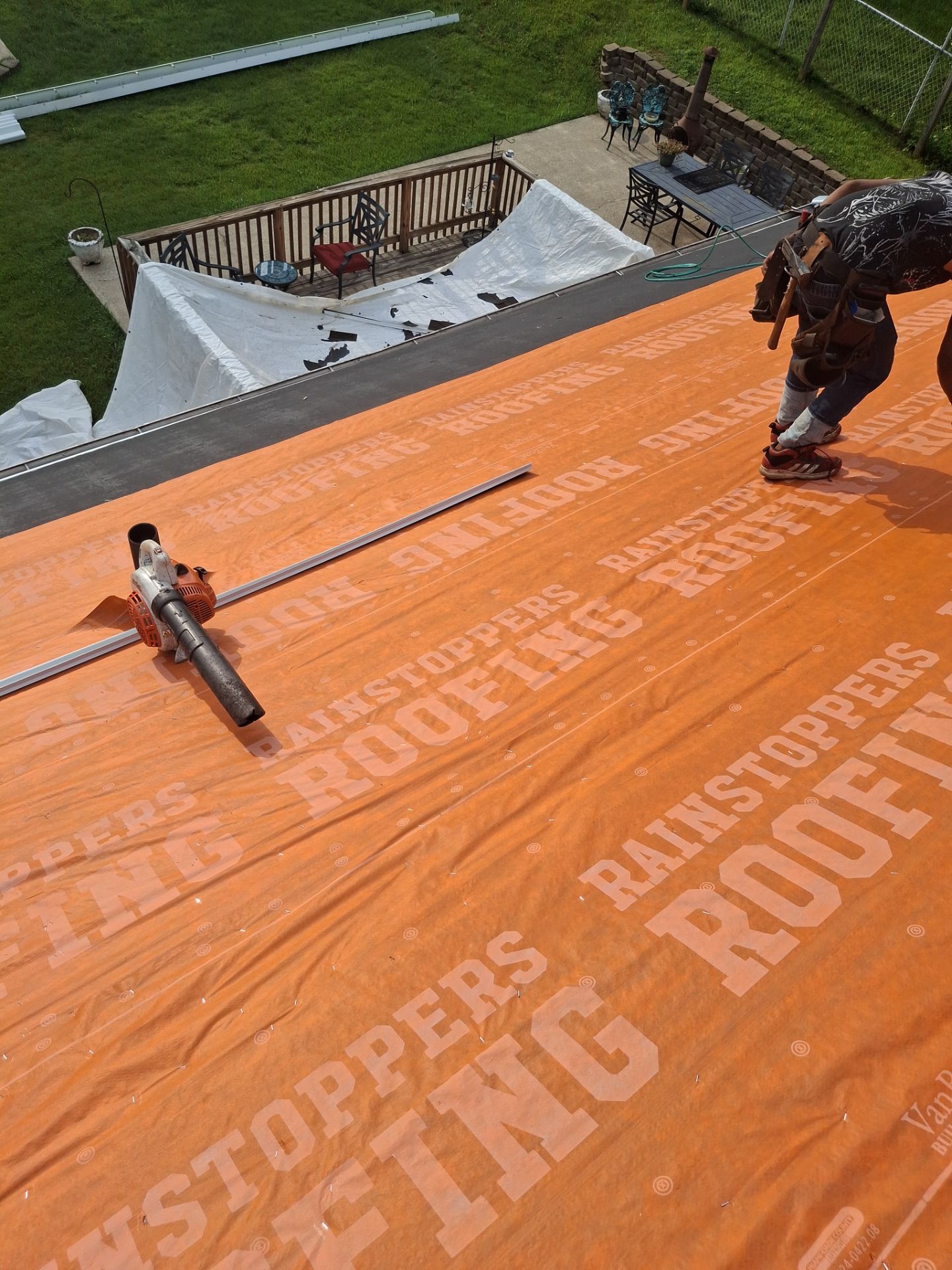 Residential Roofing Installation using GAF Timberline HDZ Oyster Grey by Rainstoppers Roofing