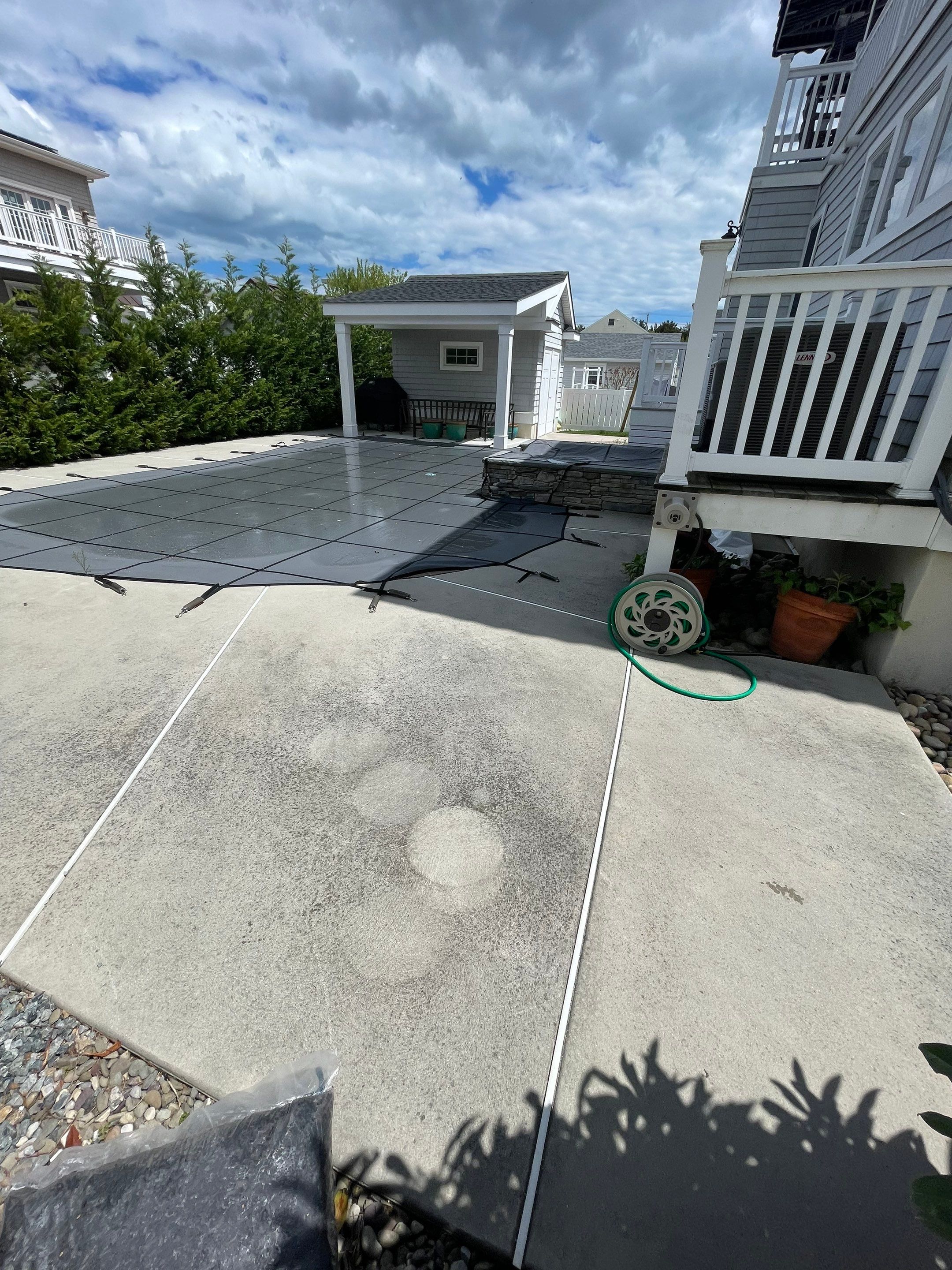 Pool Patio, Deck and railings, House Wash & concrete by SJ Exterior