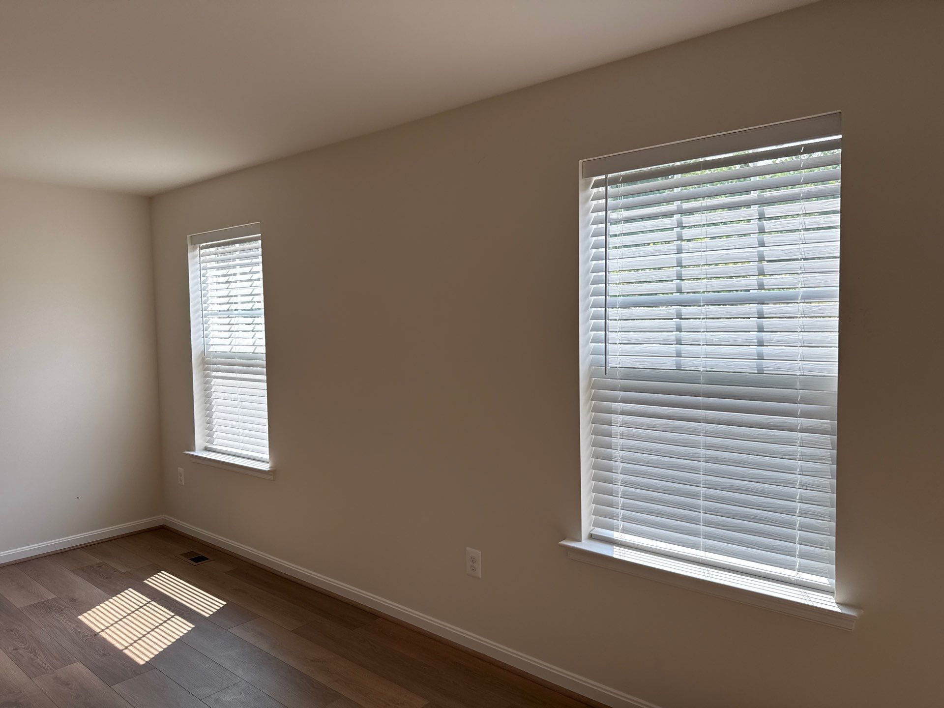 Faux Wood Blind Project in Dunkirk, MD by Southern Maryland Custom Blinds