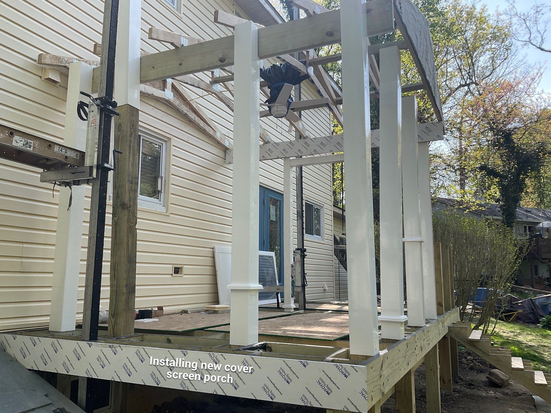 New Screen in cover porch  by Alpha Design Services
