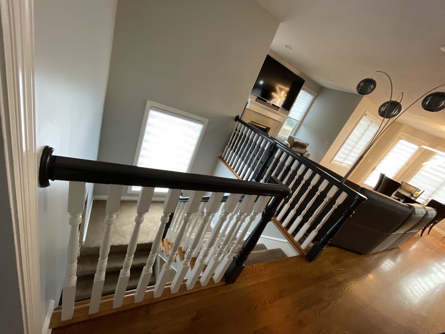 Painting Hardwood using Sherwin Williams paint by Lightning Exteriors