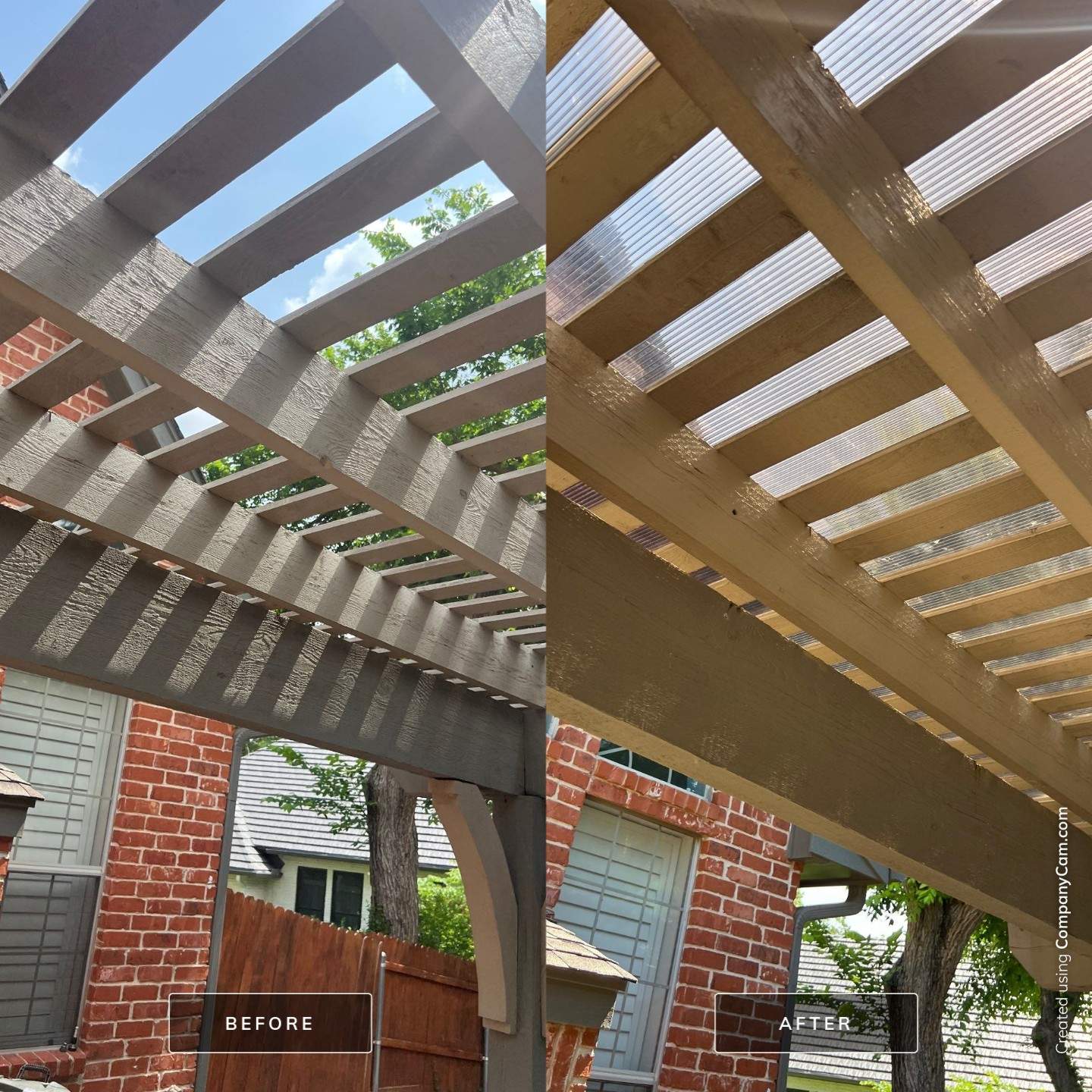 pergola cover install in Edmond by McCann's Roofing and Construction
