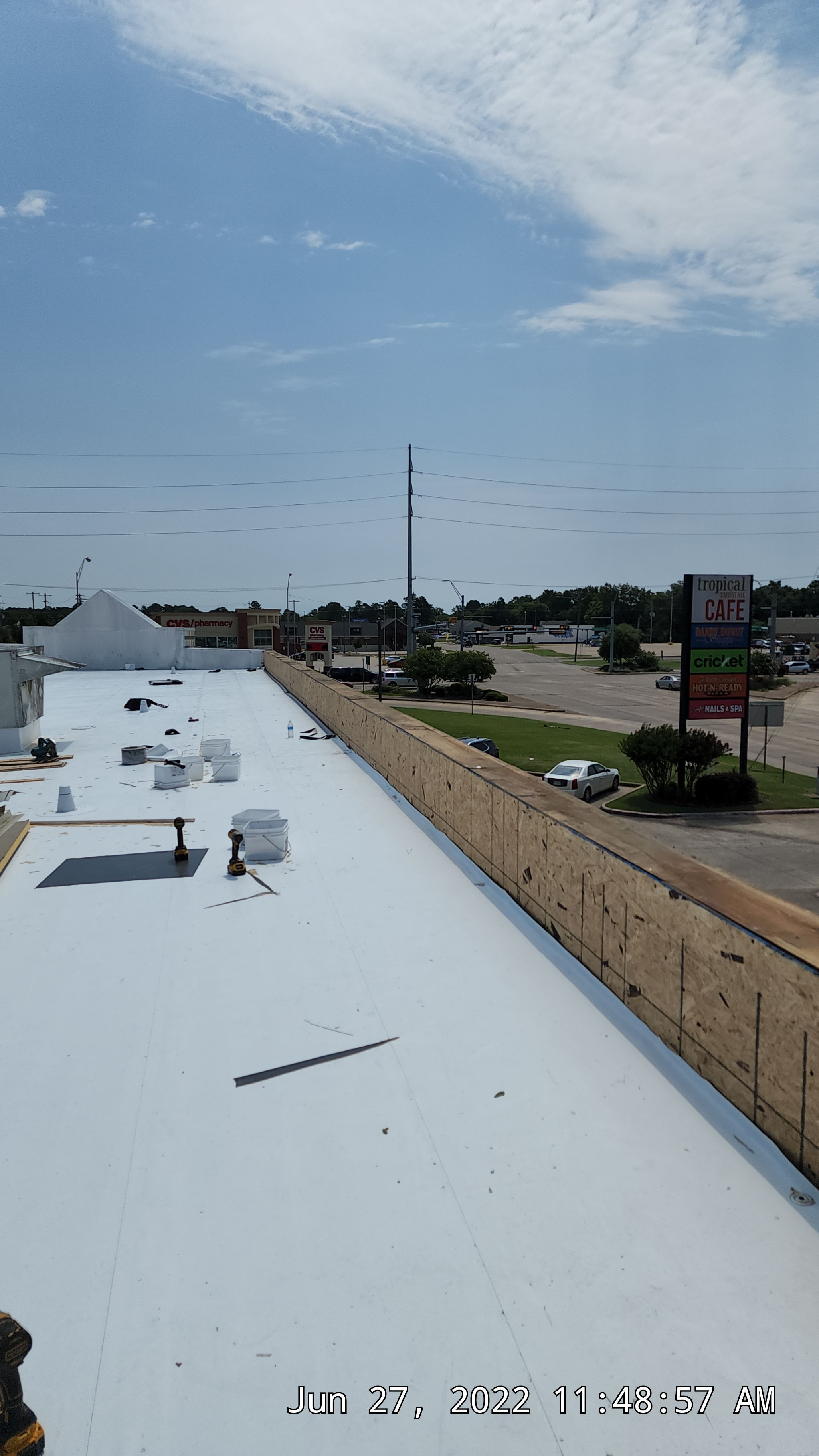 Commercial Roofing Installation using 50 mil PVC by Hostetler Roofing