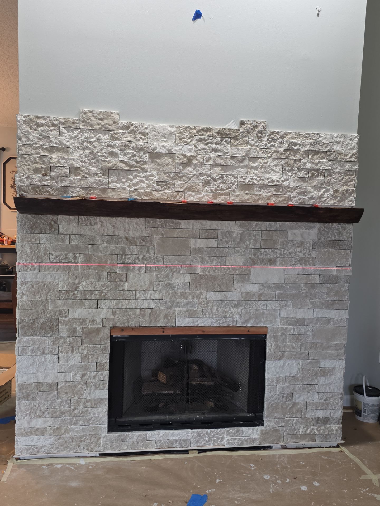 Holly Springs Fireplace Transformation — Full-Height Stone Feature Wall
 by Elite Remodeling and Design LLC