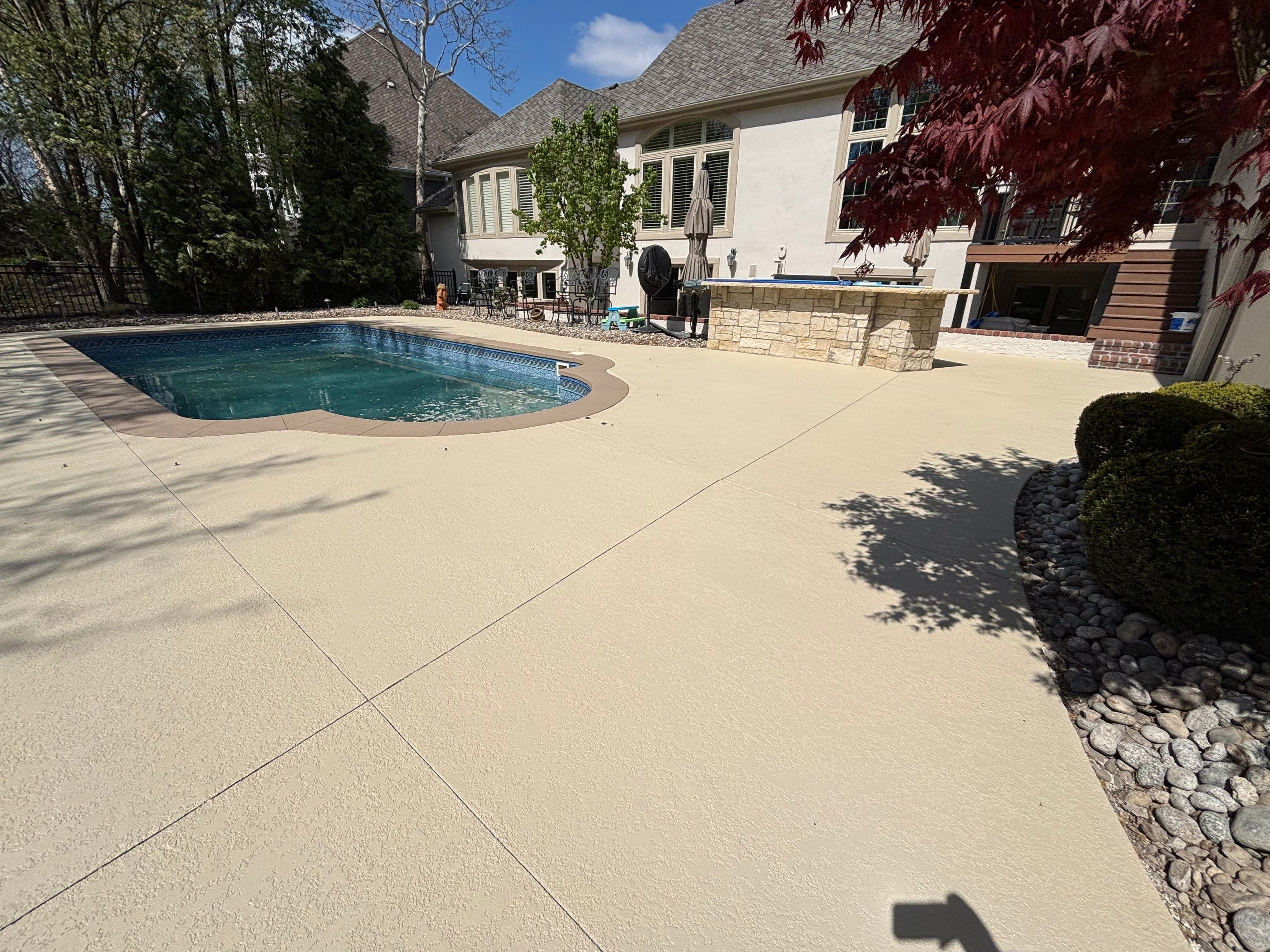 Pool Deck & Patio Resurface - Overland Park, KS by Big Red Decorative Concrete, LLC