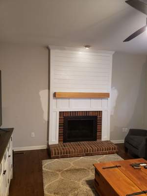 Fireplace Trim Out using Ship Lap