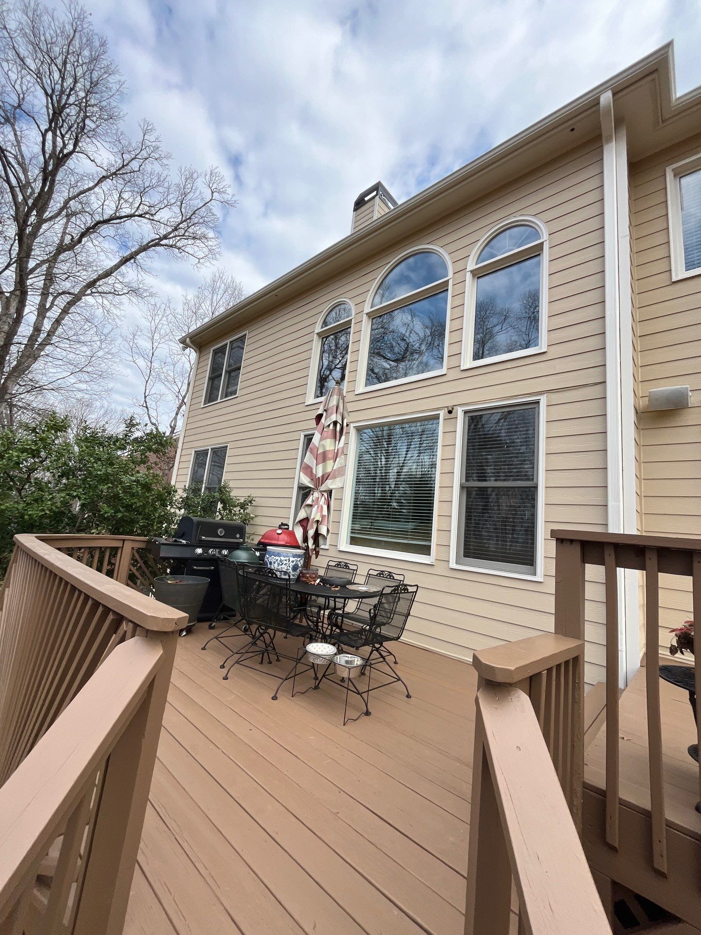 Exterior and Deck of home in Sugar Hill by Five Star Painting