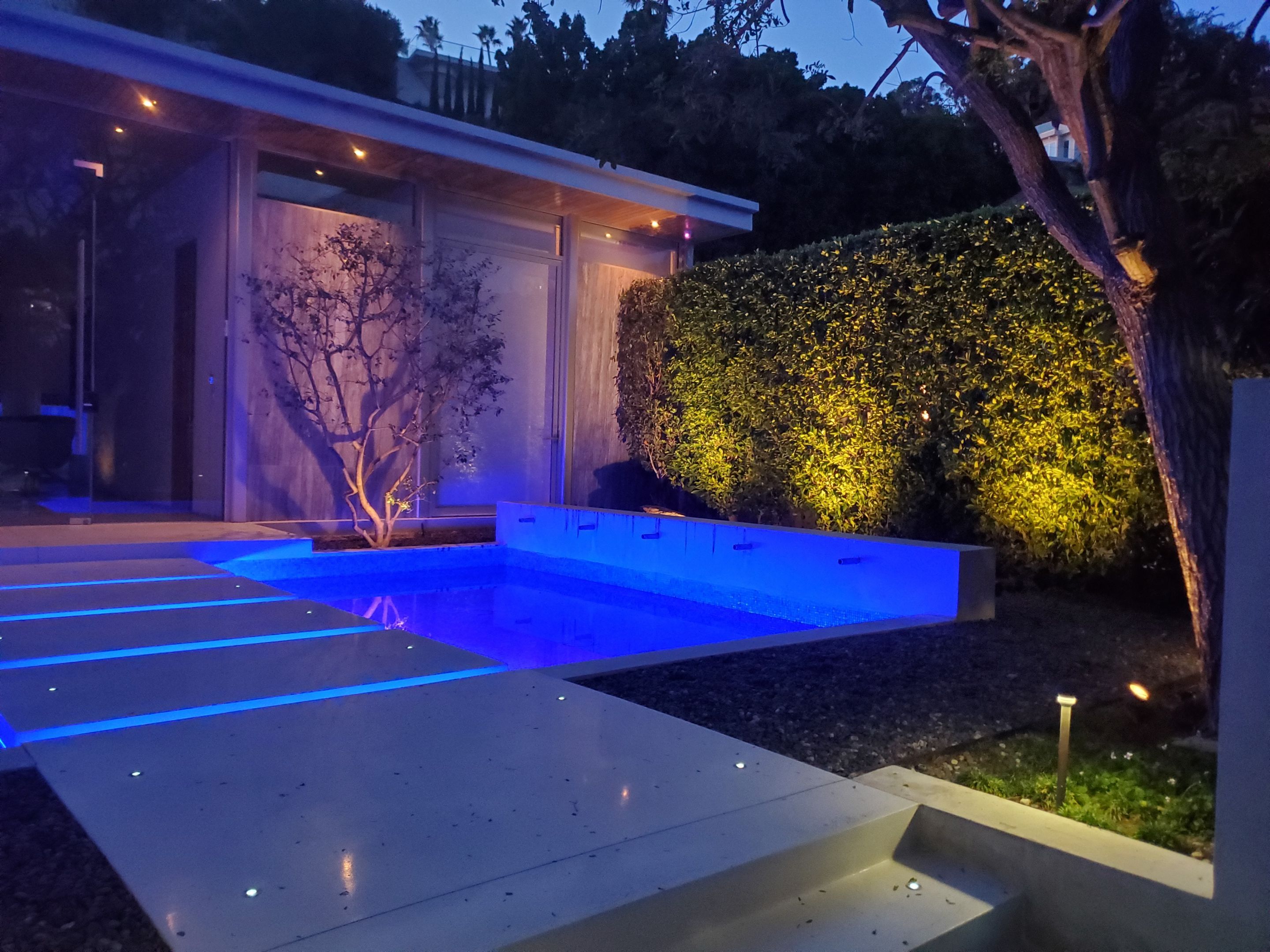West Hollywood Outdoor Lighting and Audio Update by Outdoor Lights + Shades