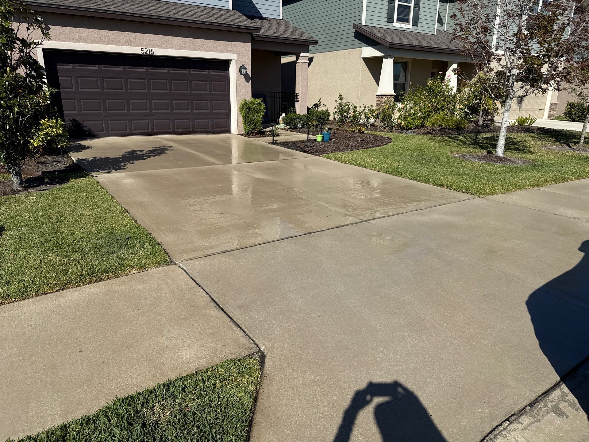Painted Lanai Floor, Screen Enclosure, and Driveway Cleaning in Trevesta Community, Palmetto, FL by Sunshine AquaWash