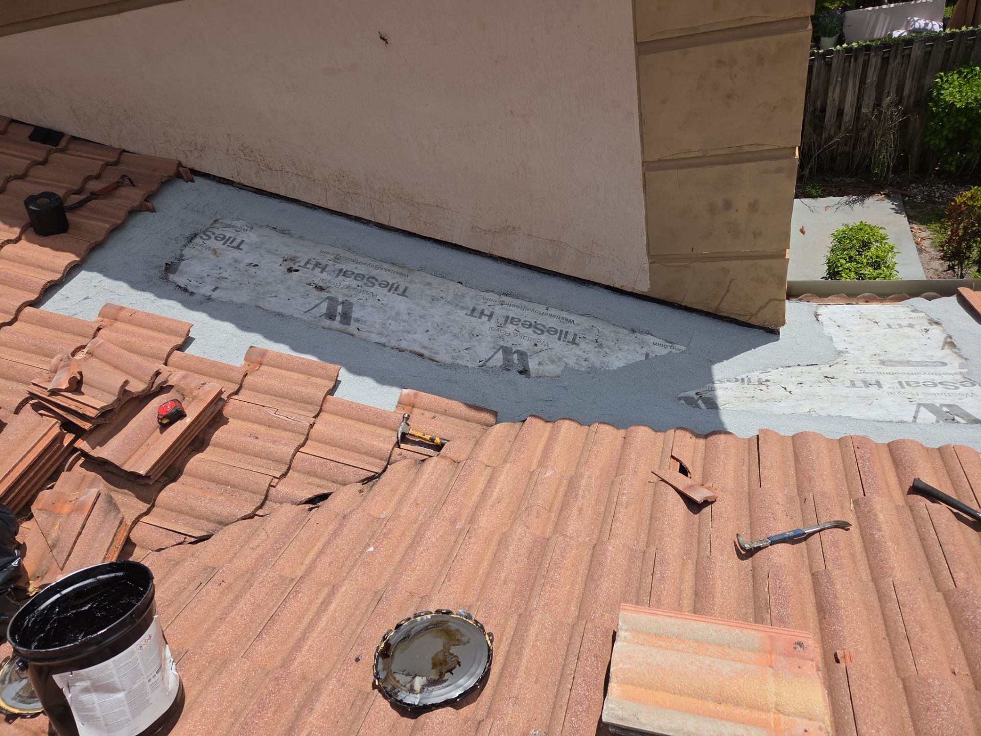Clay Tile Roof Repair and Plywood Decking Replacement in Boynton Beach by Aastro Roofing
