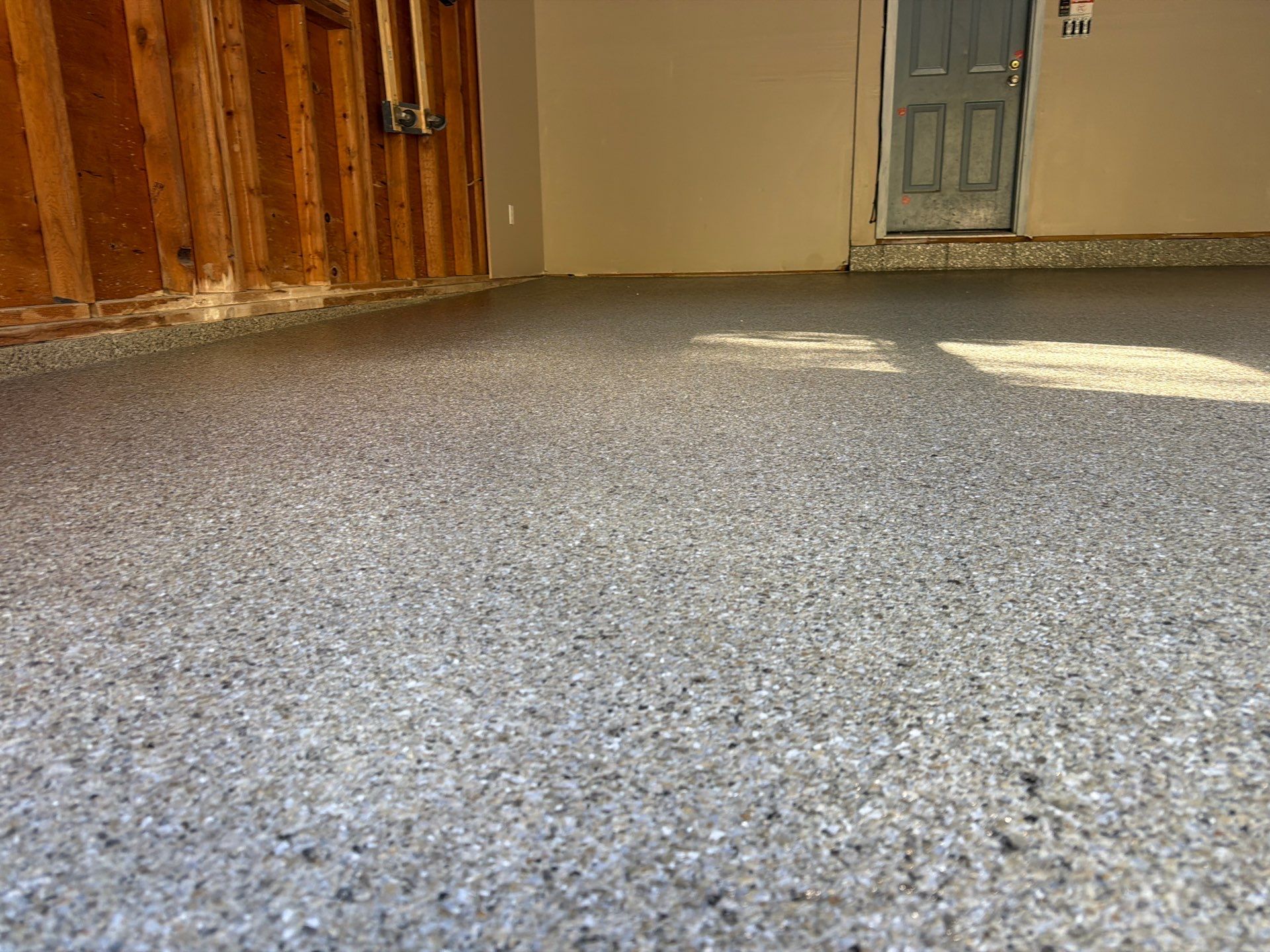 Vintage Shalestone Garage Coating by NG Masonry & Construction LLC