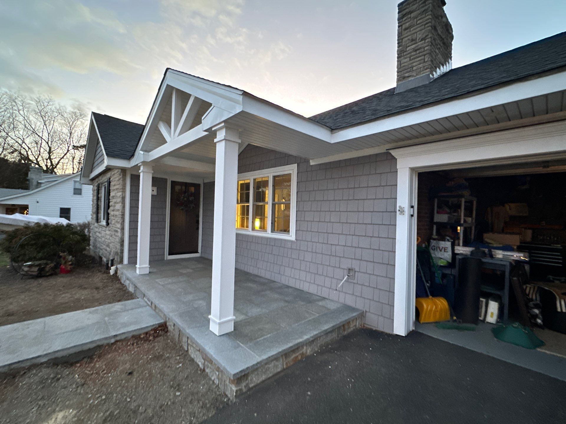 Siding Installation and Azek portico by A Plus Exterior