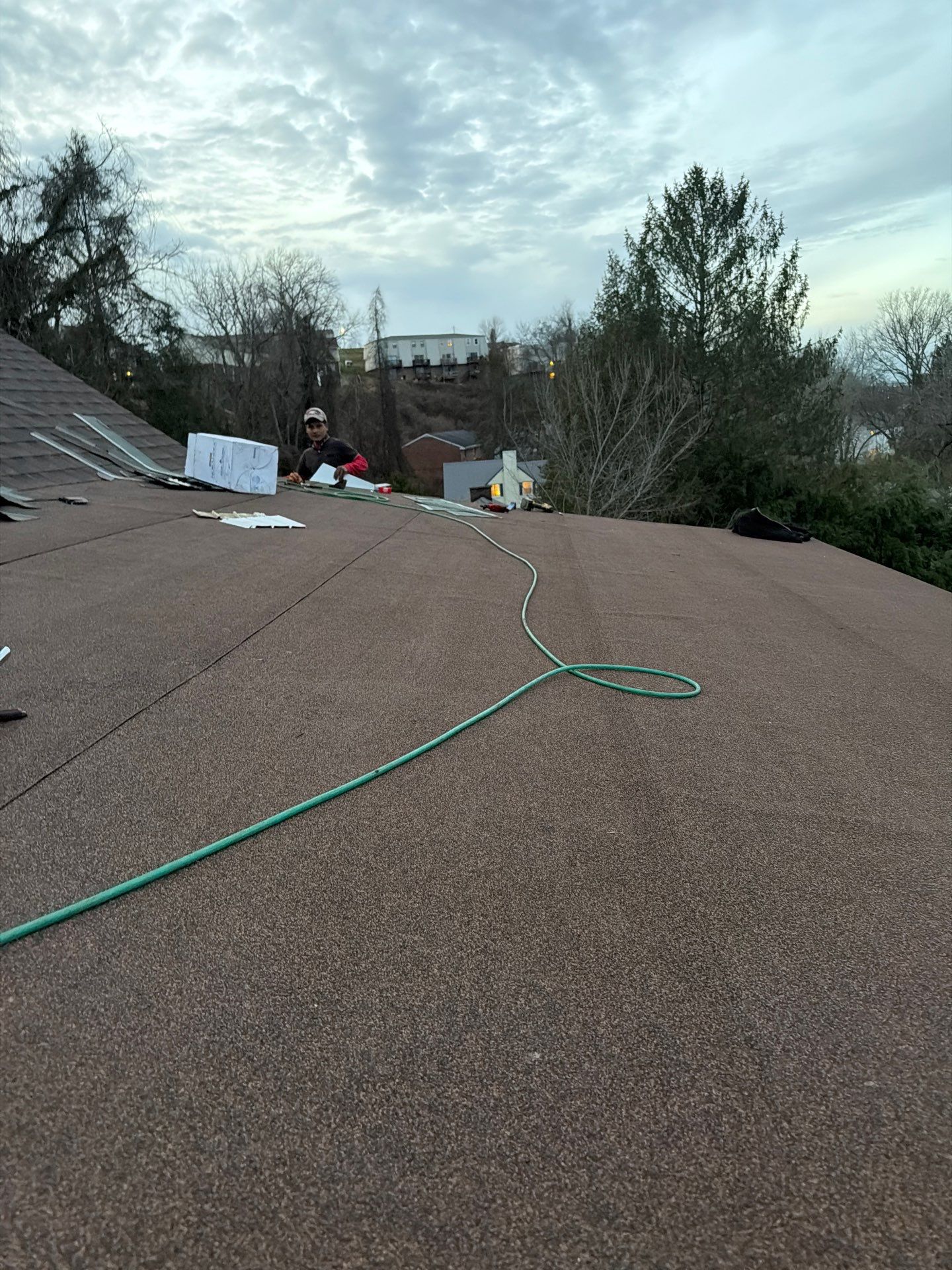 Residential Roofing Installation using GAF TImberline HDZ Hickory by Rainstoppers Roofing