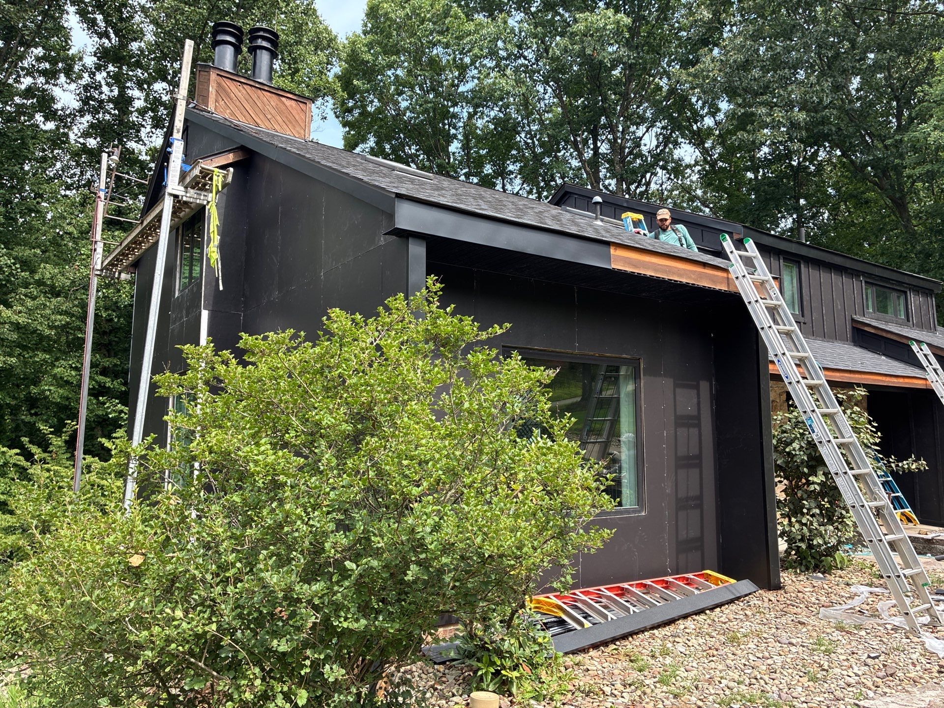 James Hardie Board and Batten Midnight Black Renovation in Wexford by Ideal Siding Pittsburgh
