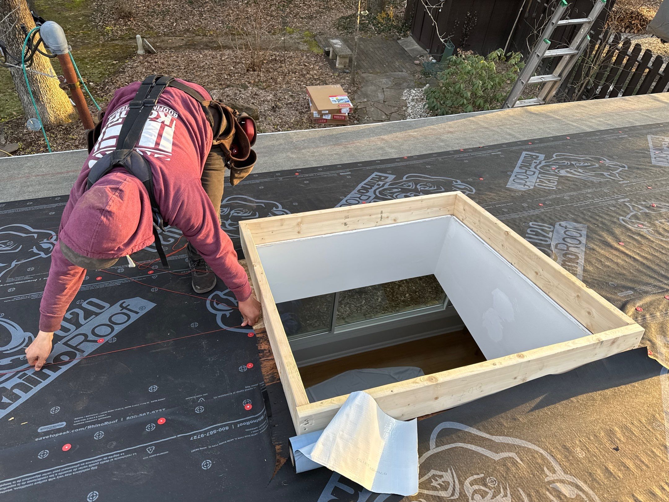 Residential Roofing Installation using Malarkey Vista AR Shingles (Black Oak) by Koontz Construction