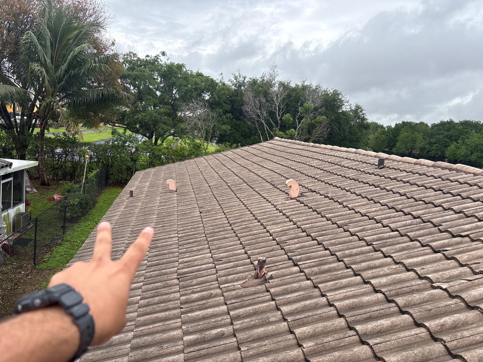 Residential Concrete Tile Roof Replacement and Deck Repair in Miramar by Aastro Roofing