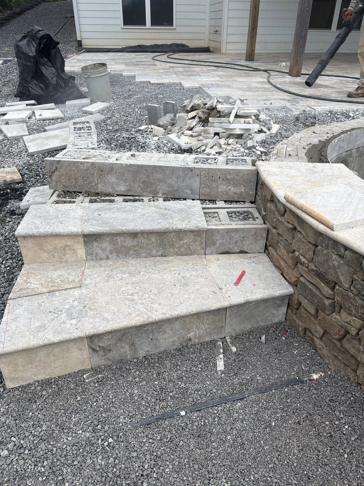 Pool Area Hardscape  by Growing Edge Landscape & Design, Inc.