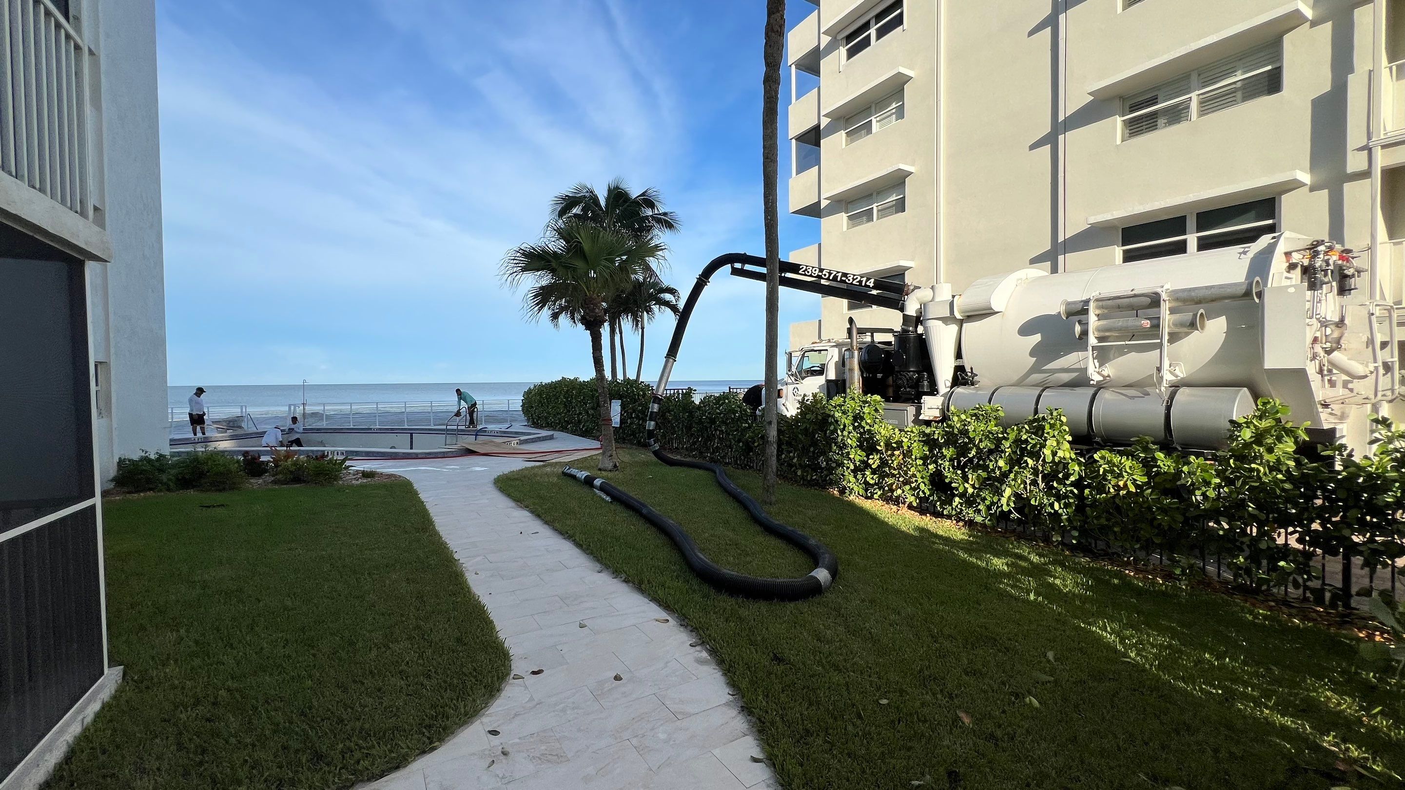 Naples Condo Pool Cleanout by APS Power & Water