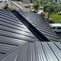 .032 Aluminum 1.5" Mechanical Seam Dark Bronze  by Total Roofing System The Metal Roof Experts
