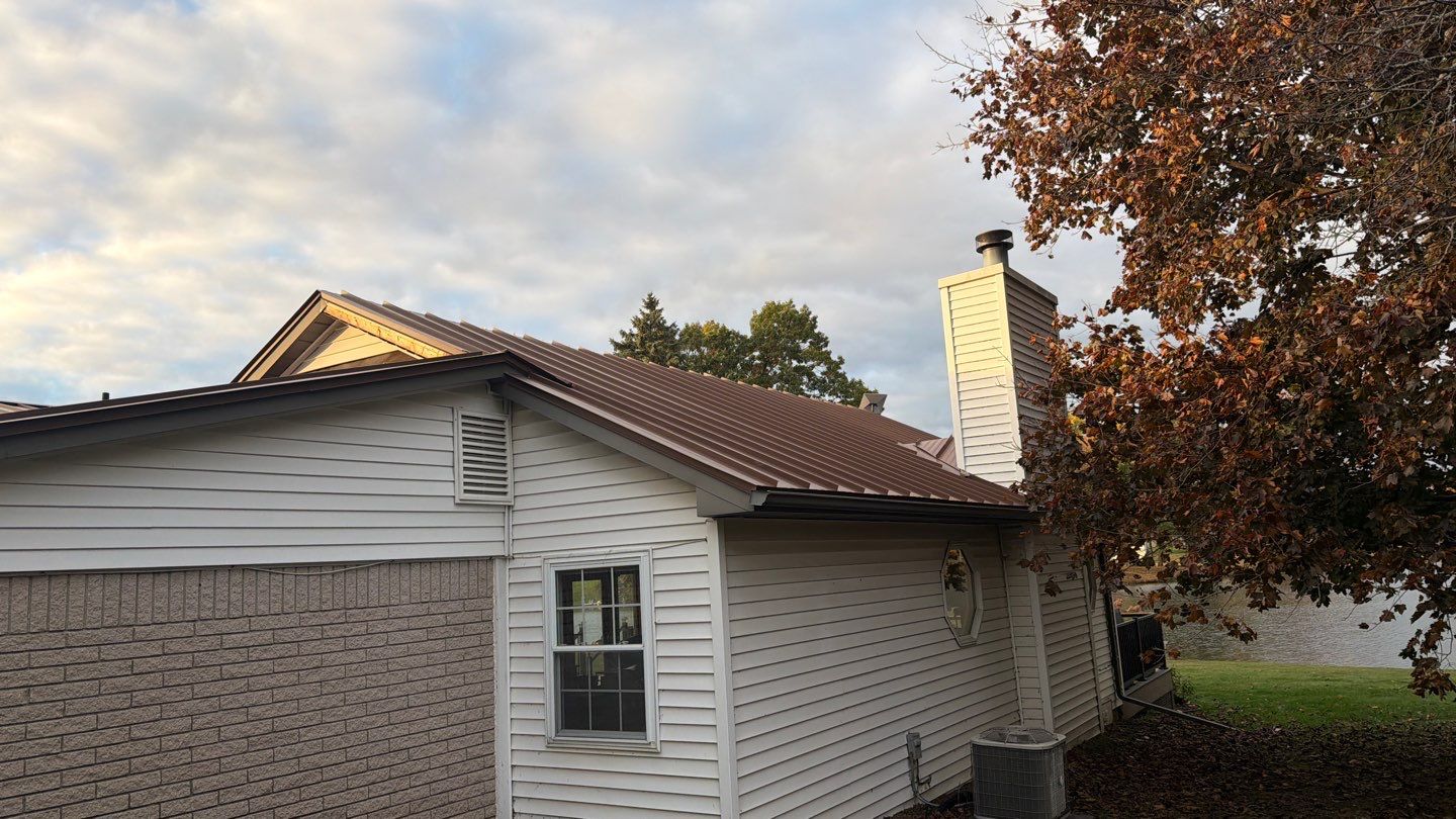 Roof Replacement using MS Standing Seam Roof Western Rust by 180 Contractors