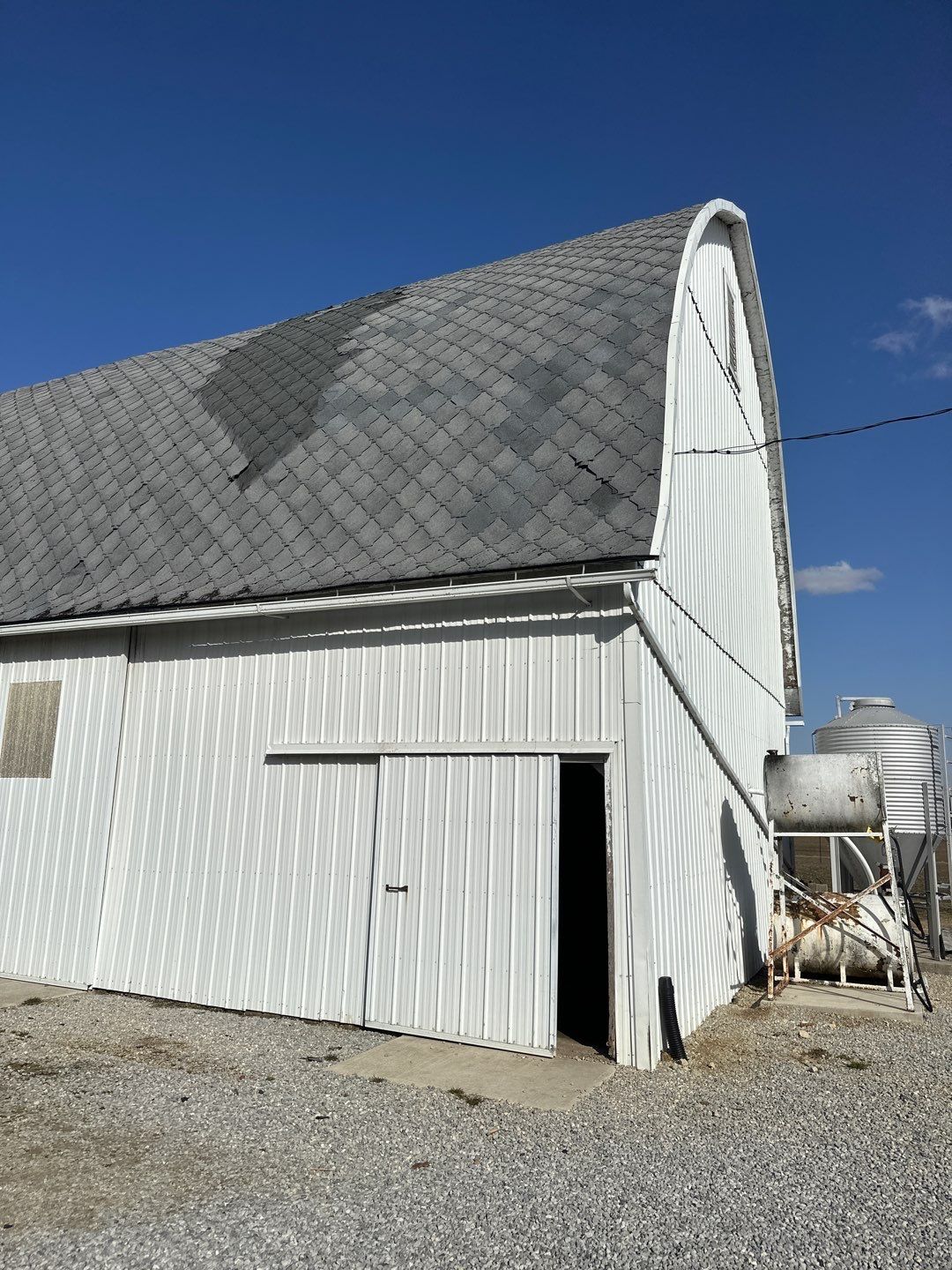 Barn Roofing Installation using GAF Timberline HDZ Charcoal by Nitro Roofing and Construction