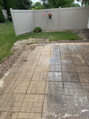 Professional Stone Paver Patio Cleaning and Power Washing in Evansville