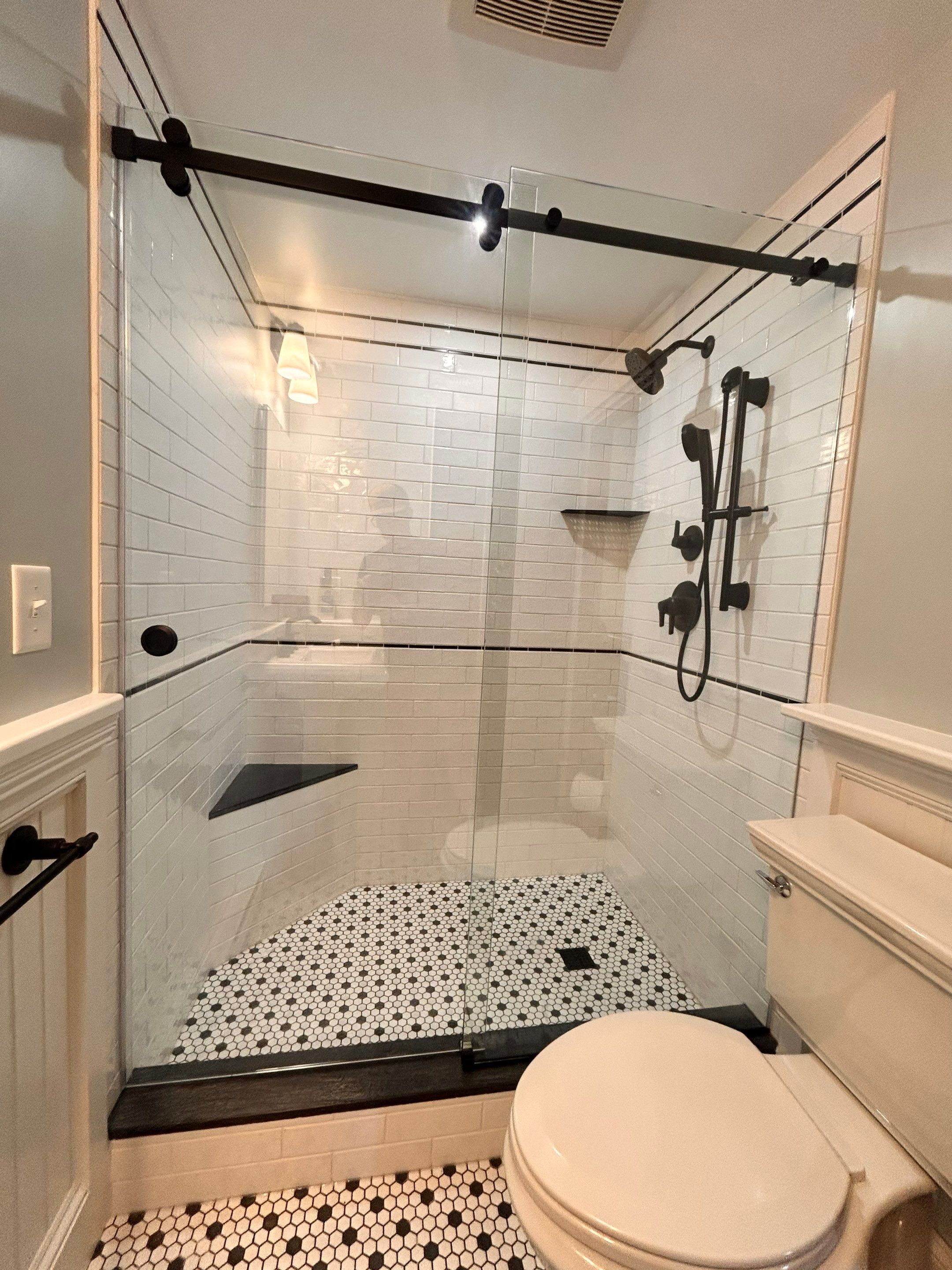 CRL Deluxe Serenity Shower using Tempered Shower Glass by Cheshire Glass Company