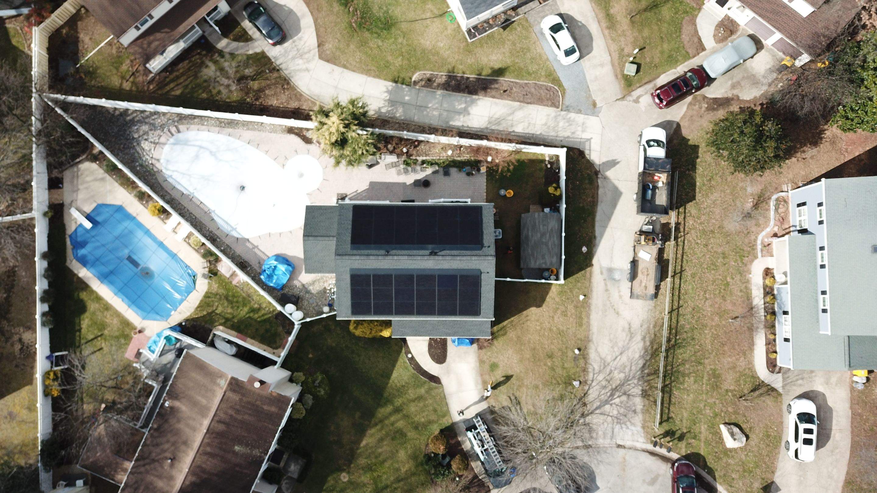 Roof Replacement with GAF Decotech integrated solar panels by American Home Contractors