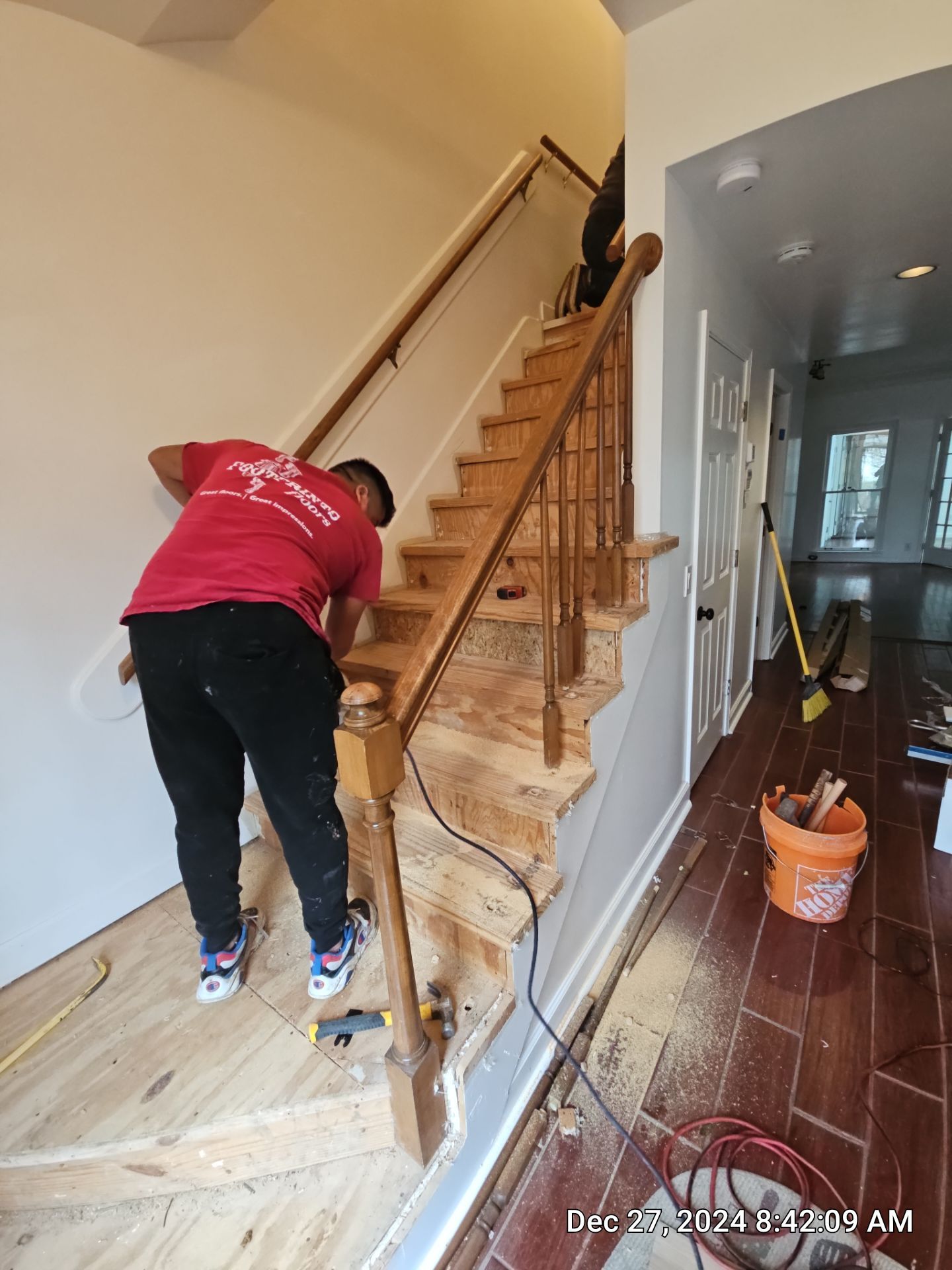 LVP installation with carpet removal by Footprints Floors of Nashville