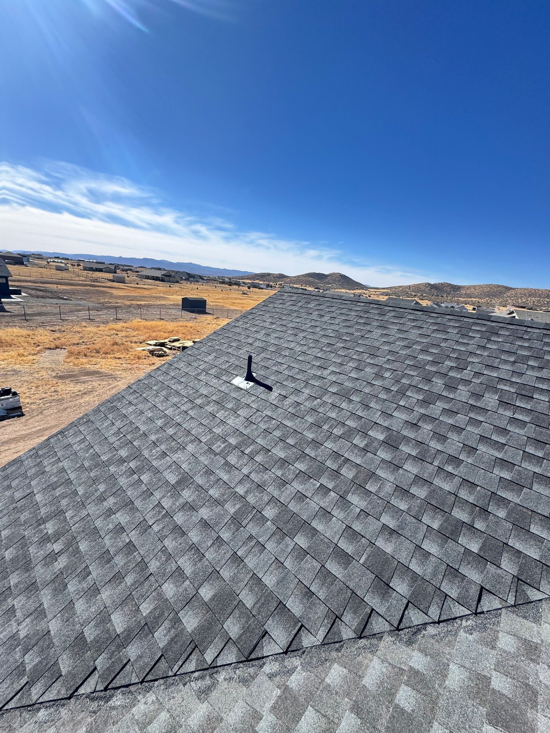 Residential Roofing Installation using GAF HDZ Charcoal by Badger Roofing