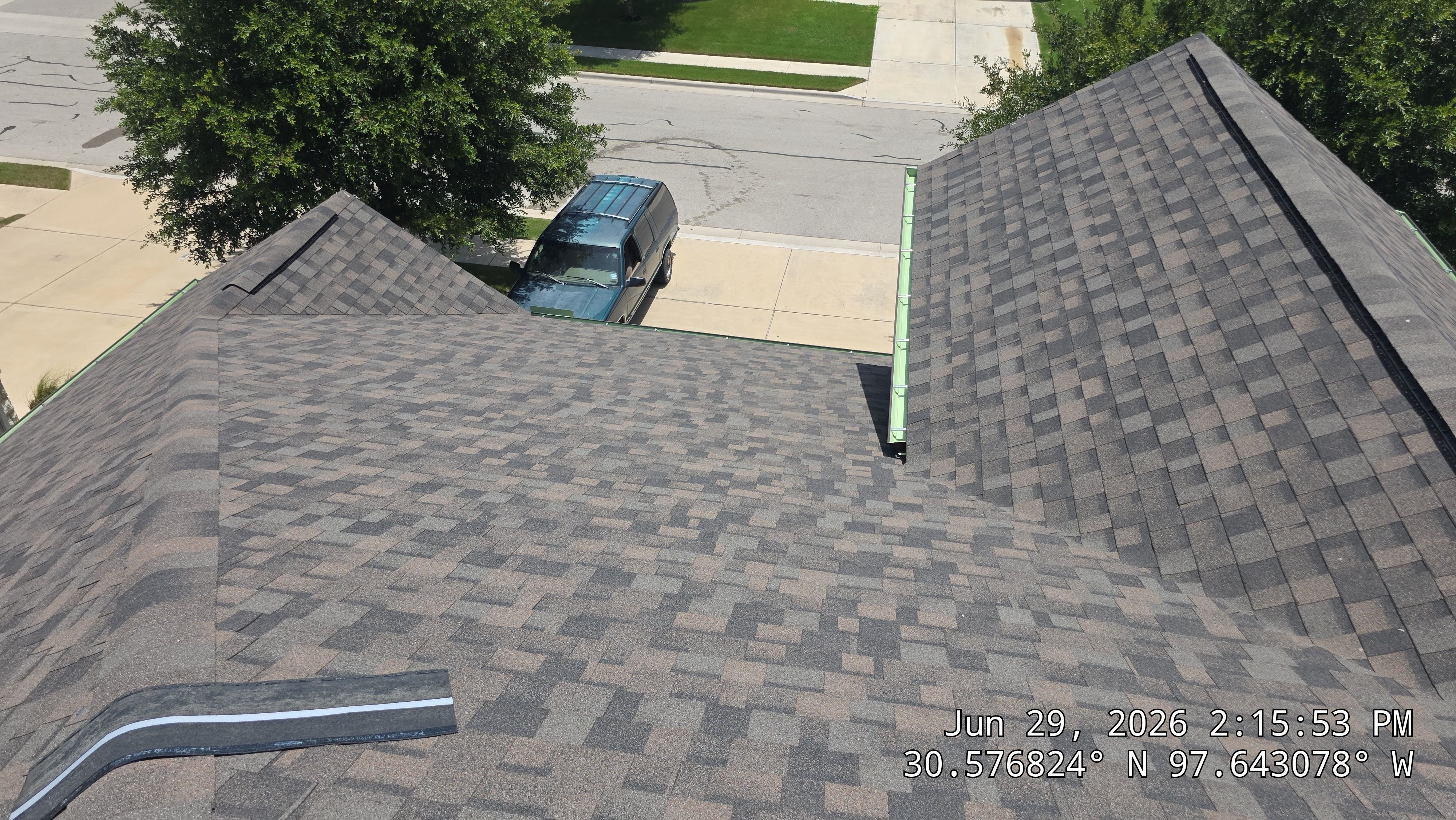 Architectural Shingle Roof Replacement and Hail Damage Restoration in Round Rock by Caliber Restoration LLC