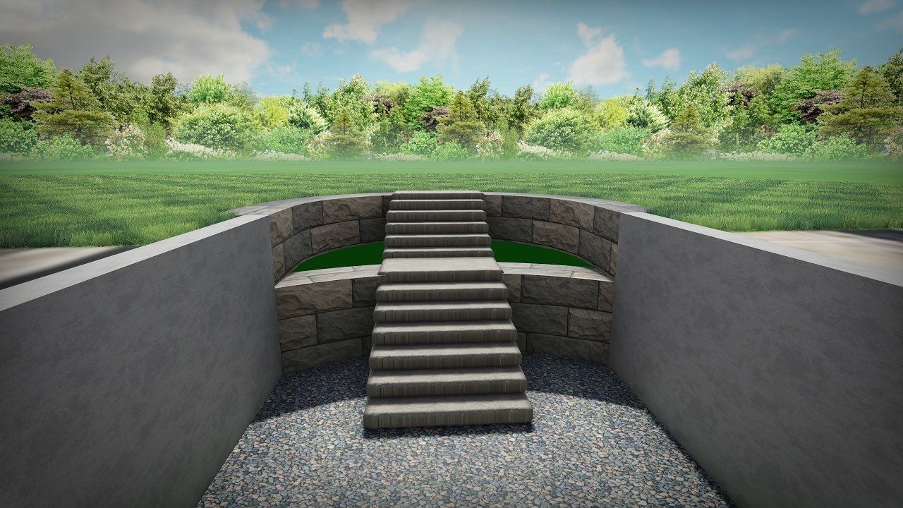 Basement Walkout Construction with Tiered Retaining Walls in Berkey by Farrell's Lawn & Garden Center LLC