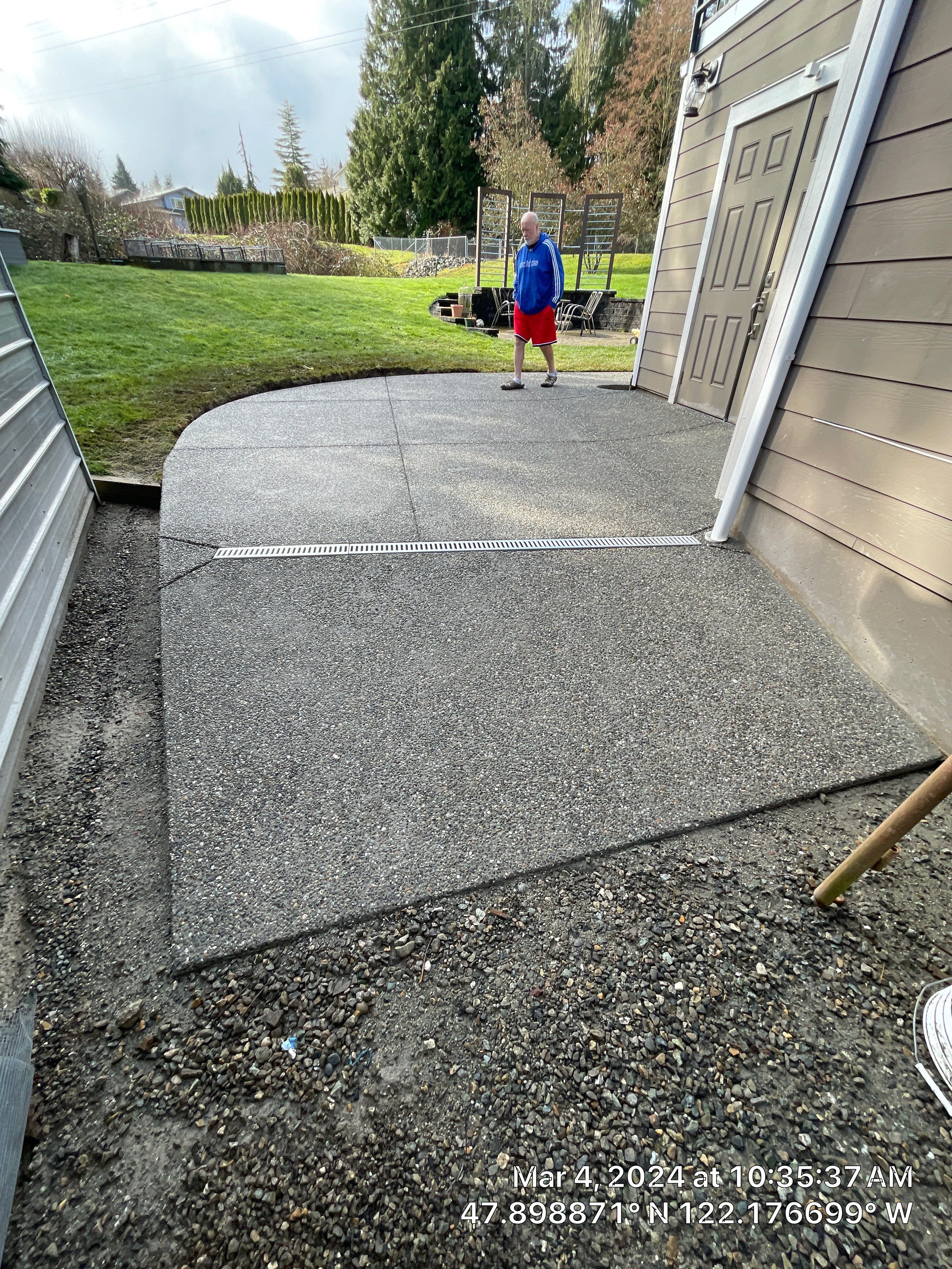 Wayne | Concrete patio & Walkway by Jireh Asphalt & Concrete Inc 