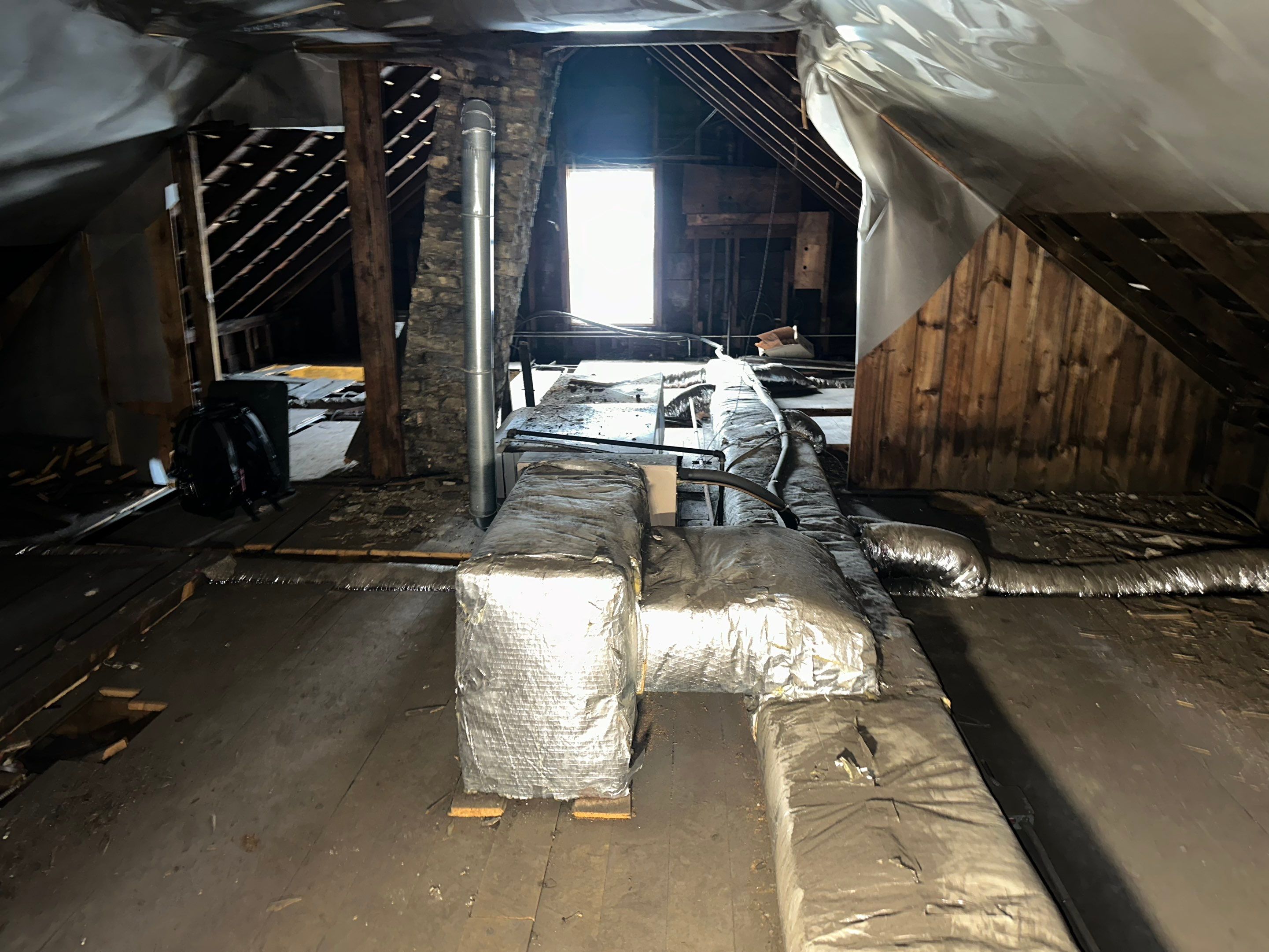 Hybrid Heat Pump System Attic Installation by MMDS