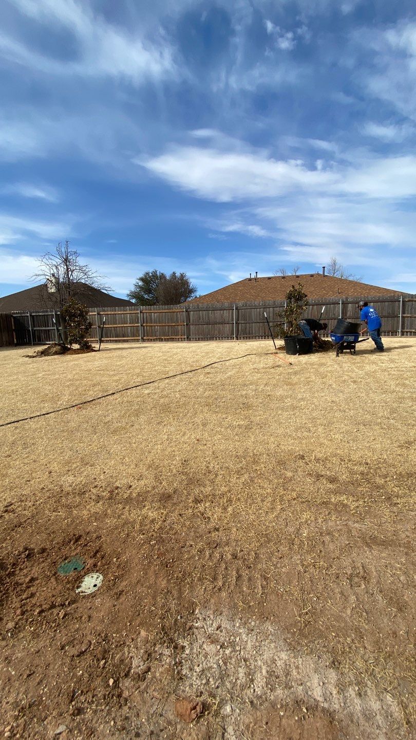 Concrete Slab , Retaining Wall , Fence, and landscape. by Clays Services Inc