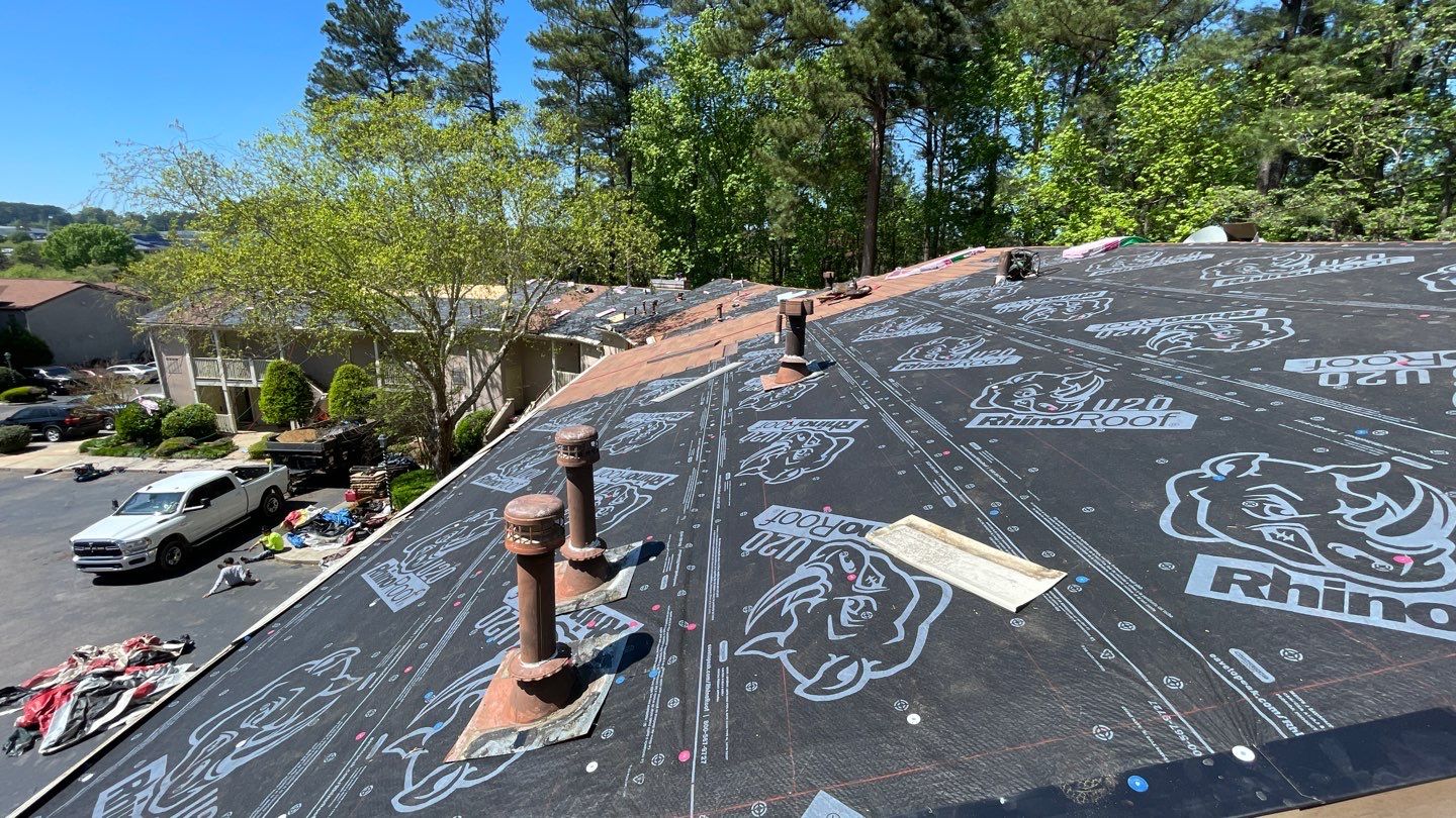 Commercial Roofing Installation using Owens Corning Autumn Brown by Inspector Roofing and Restoration