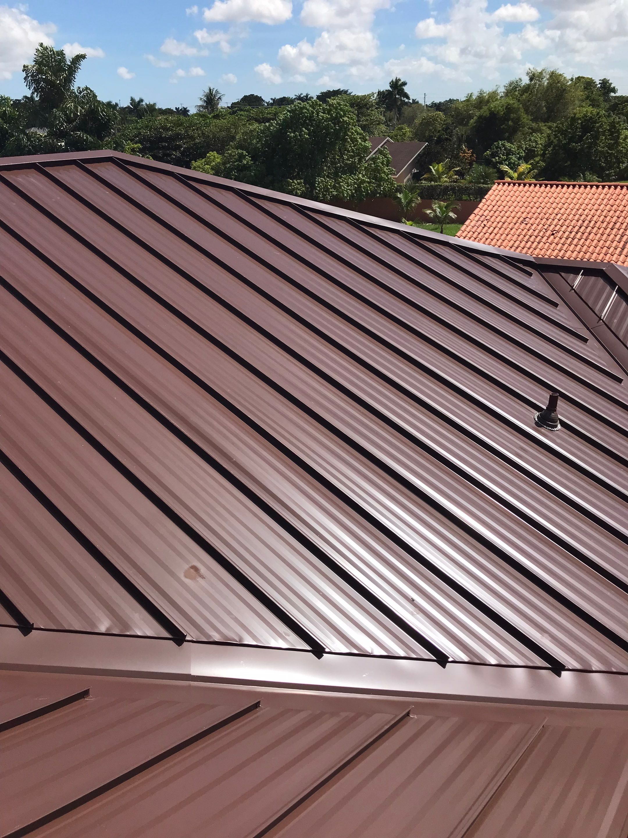 Metal Roof - Galvalume - Mansard Brown by Istueta Roofing