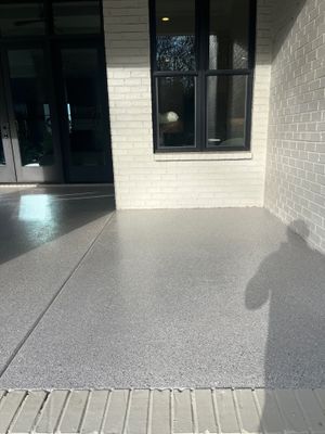 Patio Floor Coating using Quartzite