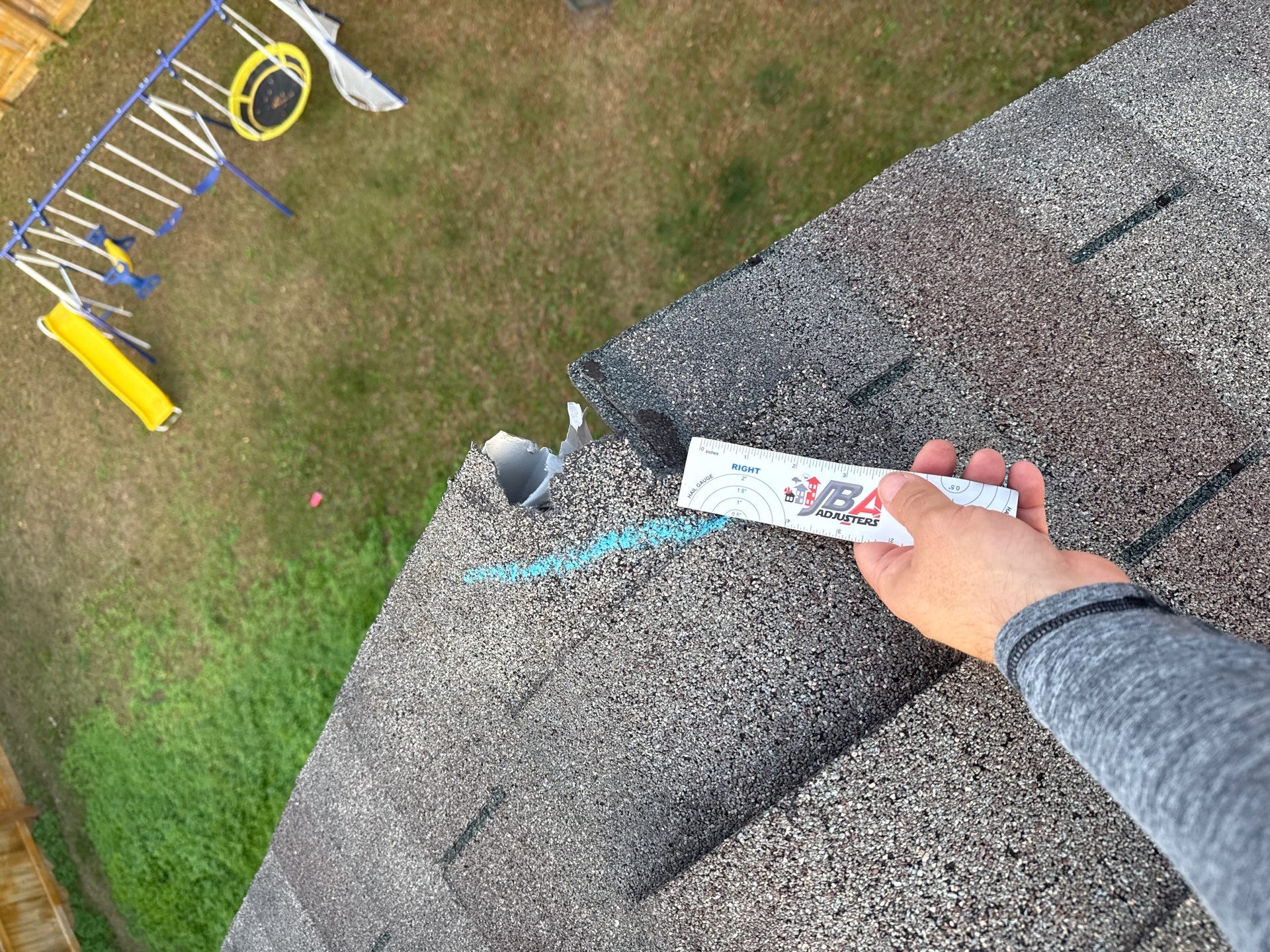 Roof replacement and interior repair by hail damage by Just Brilliant Restoration JBR