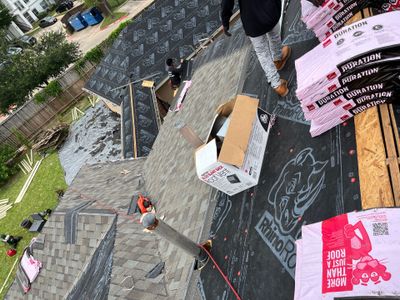 Residential Roofing Installation using Owen's Corning Duration (Lifetime) Shingles