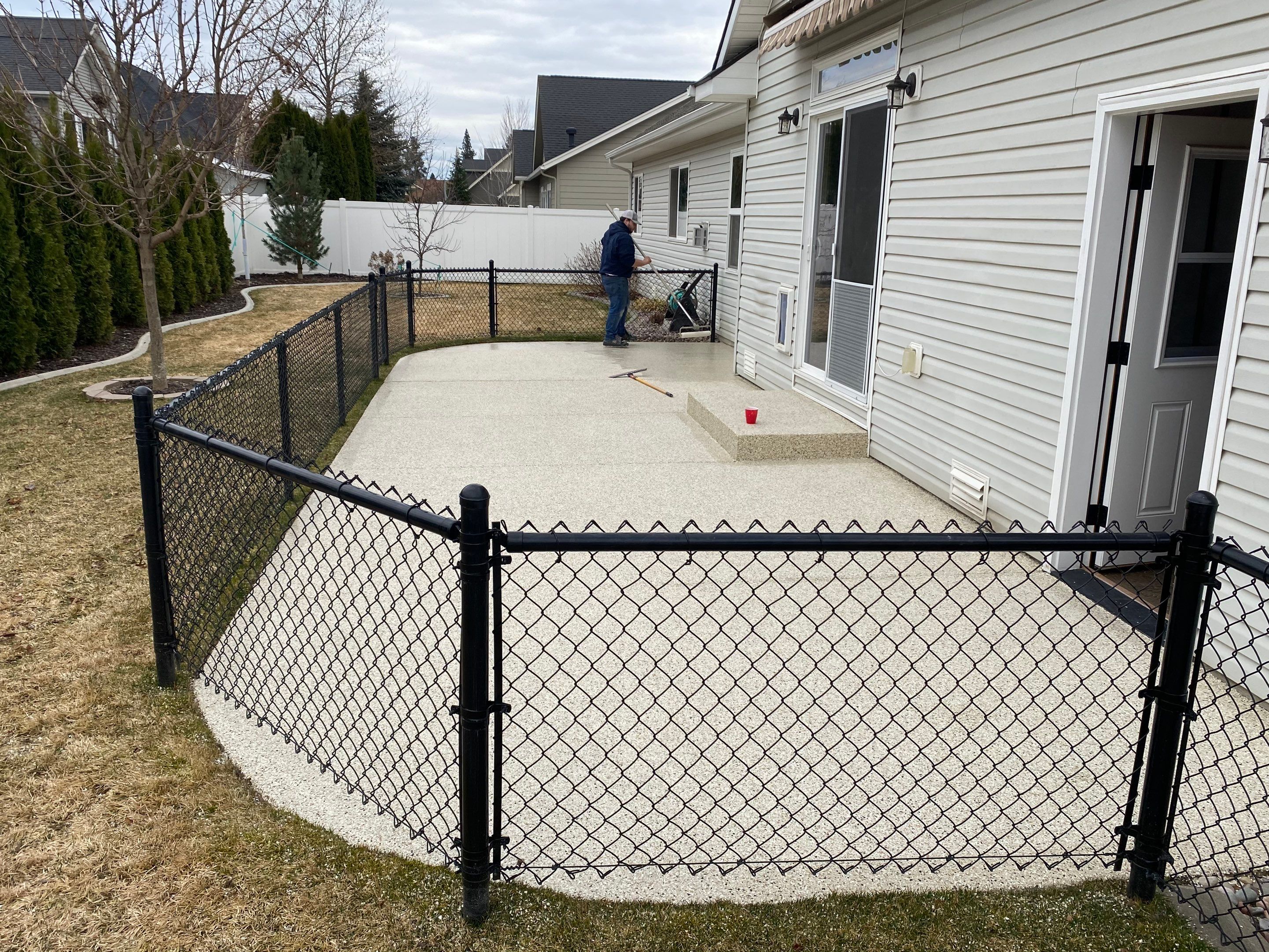 Patio and Walkway using Driftwood and the Penntek Evolution Flooring System by Croc Coatings, LLC