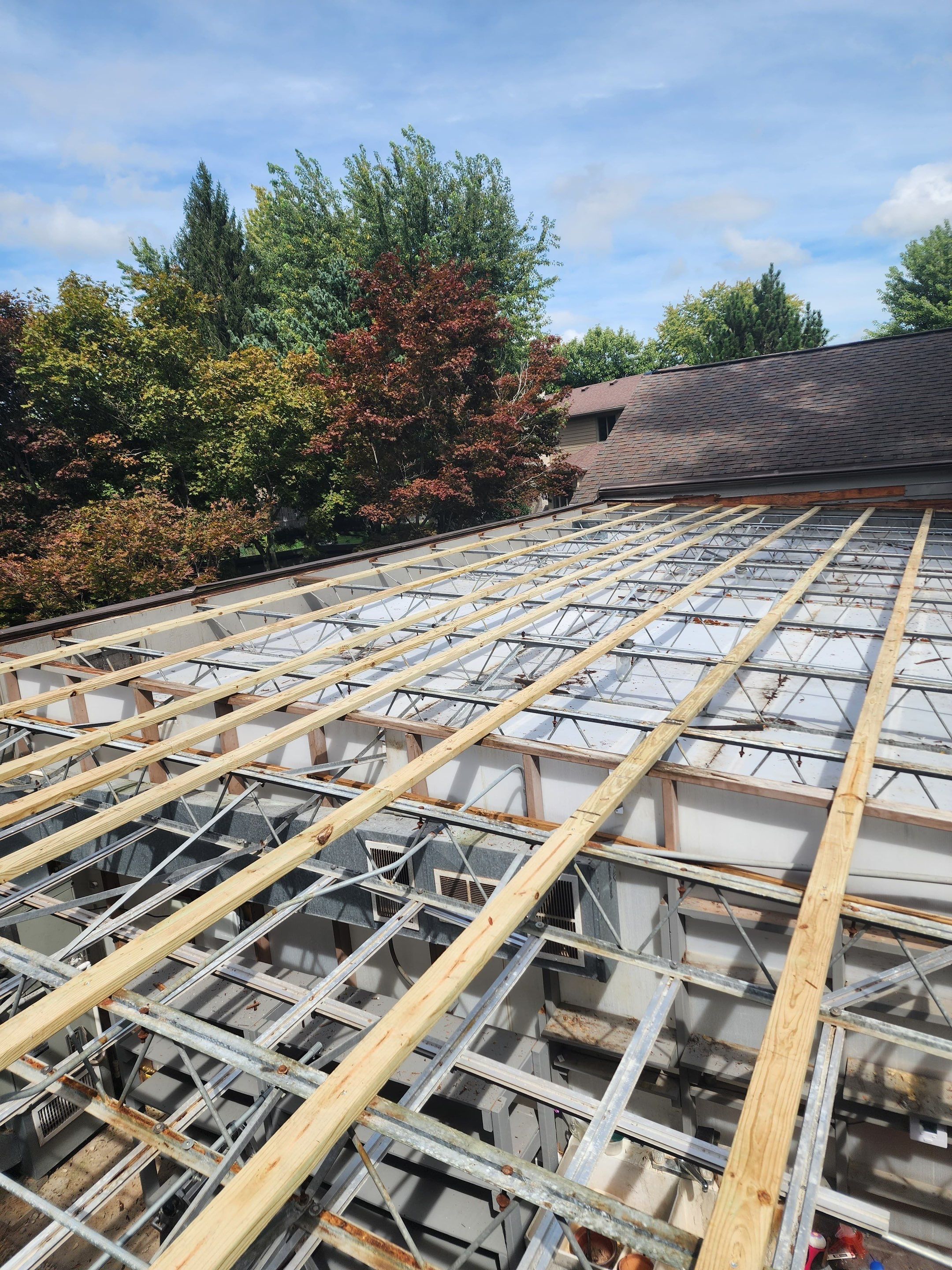 Greenhouse Roof Replacement and Structural Framing Repair in Centerville by Level Up Roofing and Restoration Services LLC