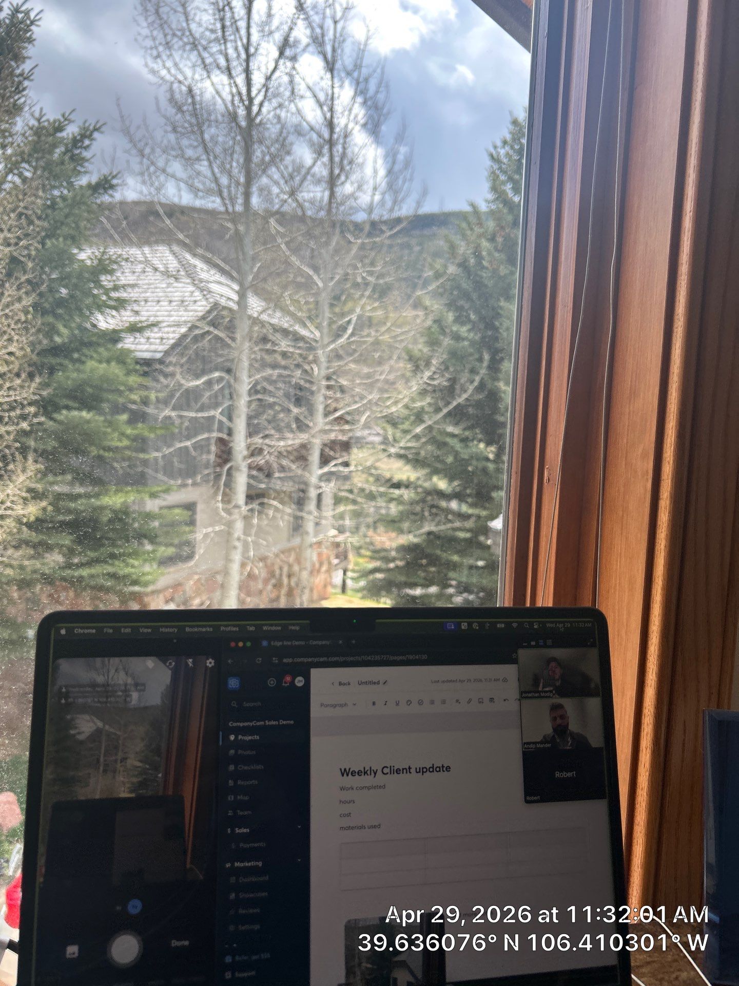 Residential Aspen Tree Removal and Roof System Maintenance in Vail by CompanyCam Sales Demo